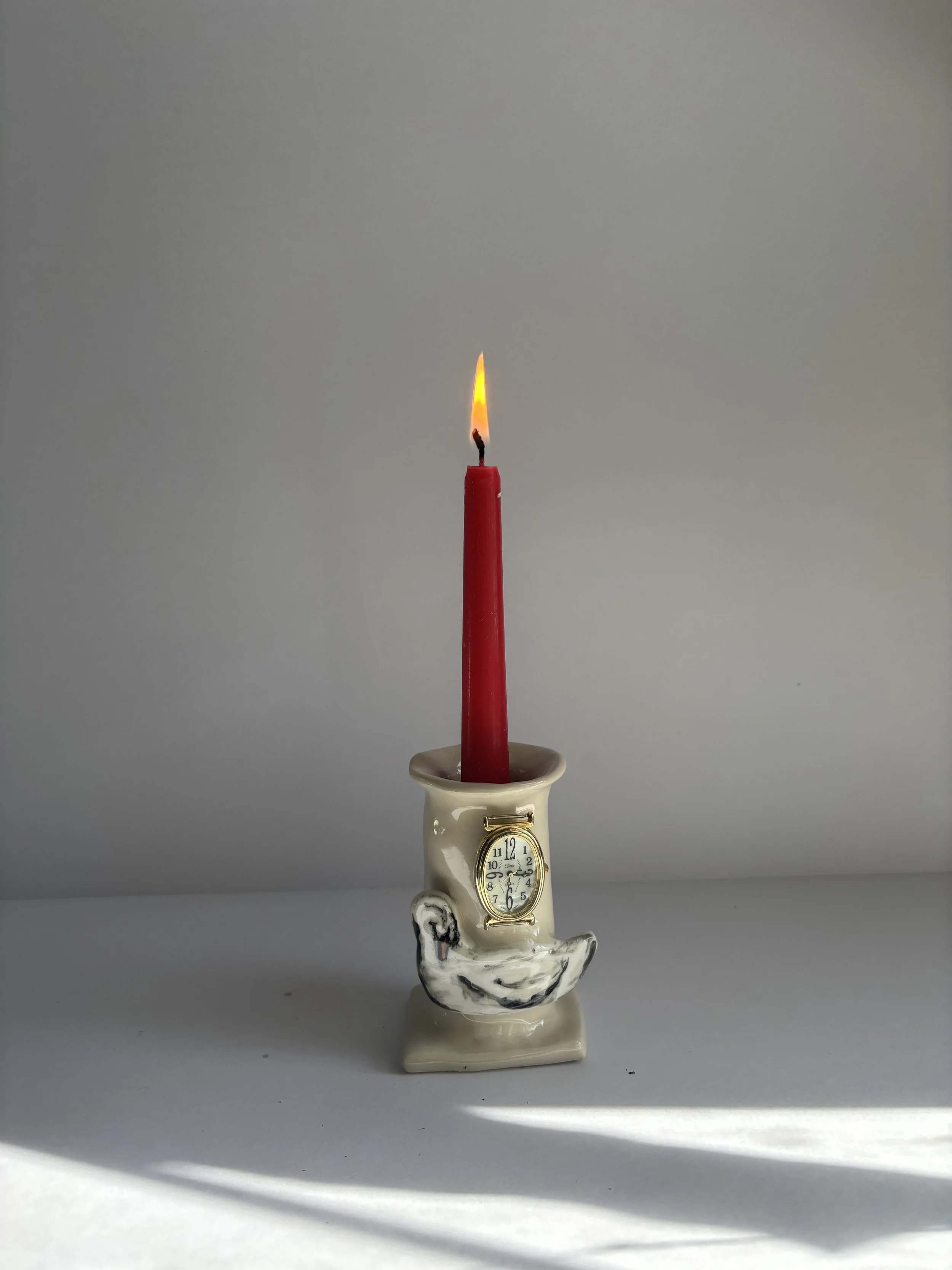 Snowdrop Swan Candle Holder
