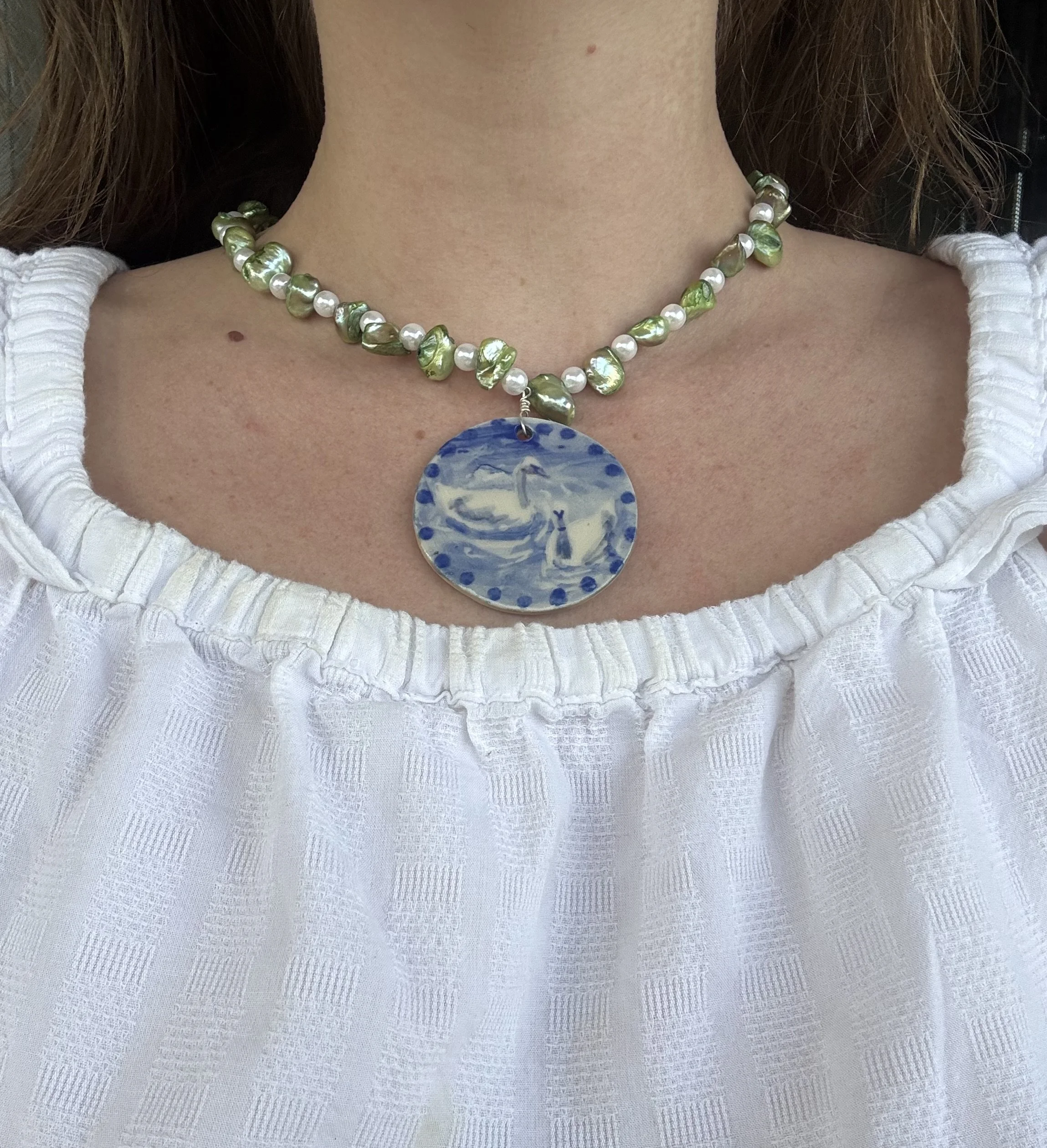 Green Daydream Swan Choker