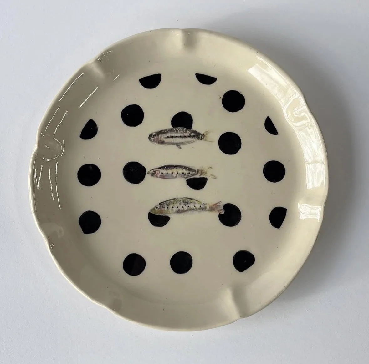 Polka Dot Sardine Plate