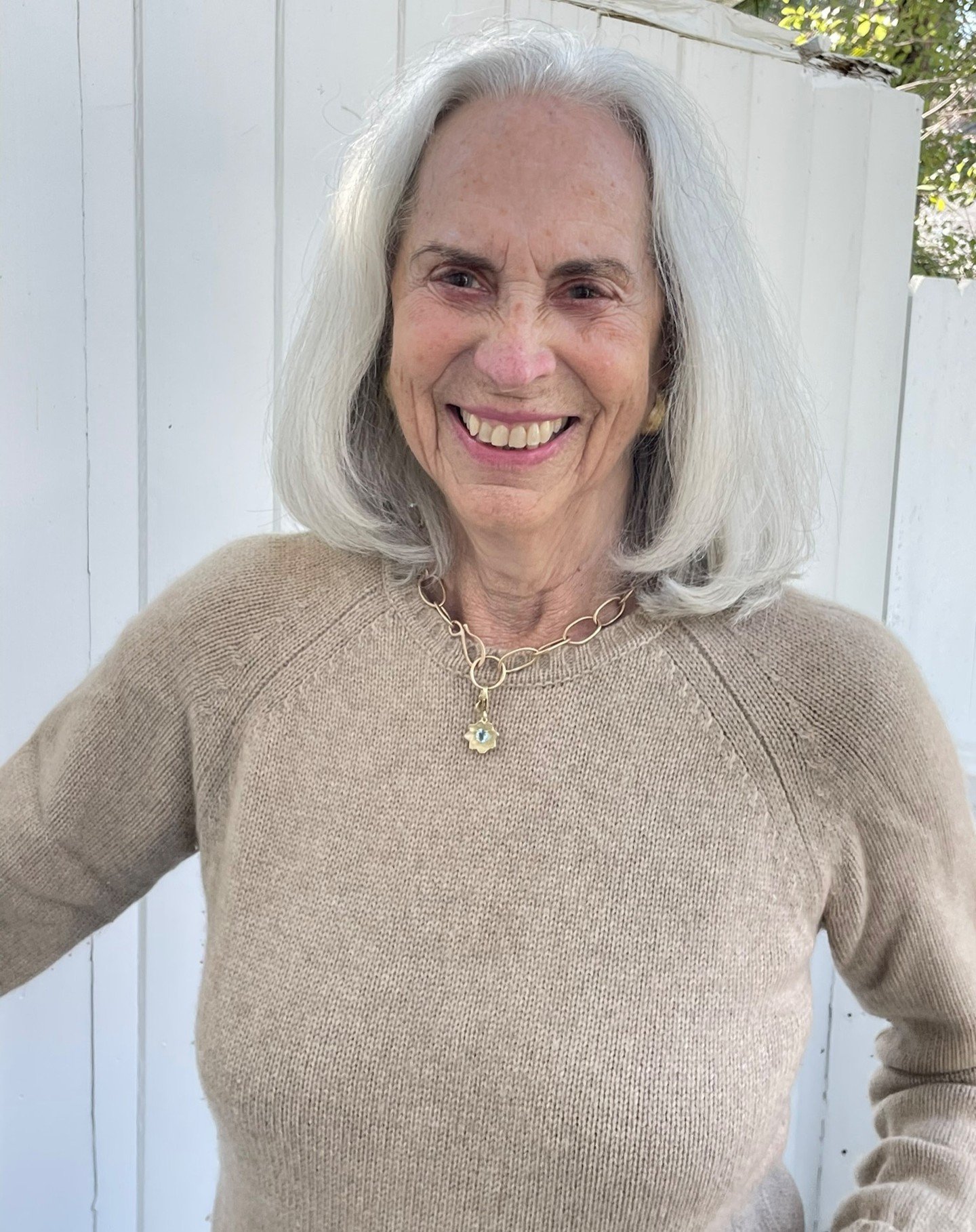 Since Mother's Day is just around the corner.....I thought I would include my own Mom who has always been my biggest and best brand ambassador. Here she is wearing the Aqua Marine Blossom charm available @gardeshop. #lisaziffdesigns #blossom #mothers