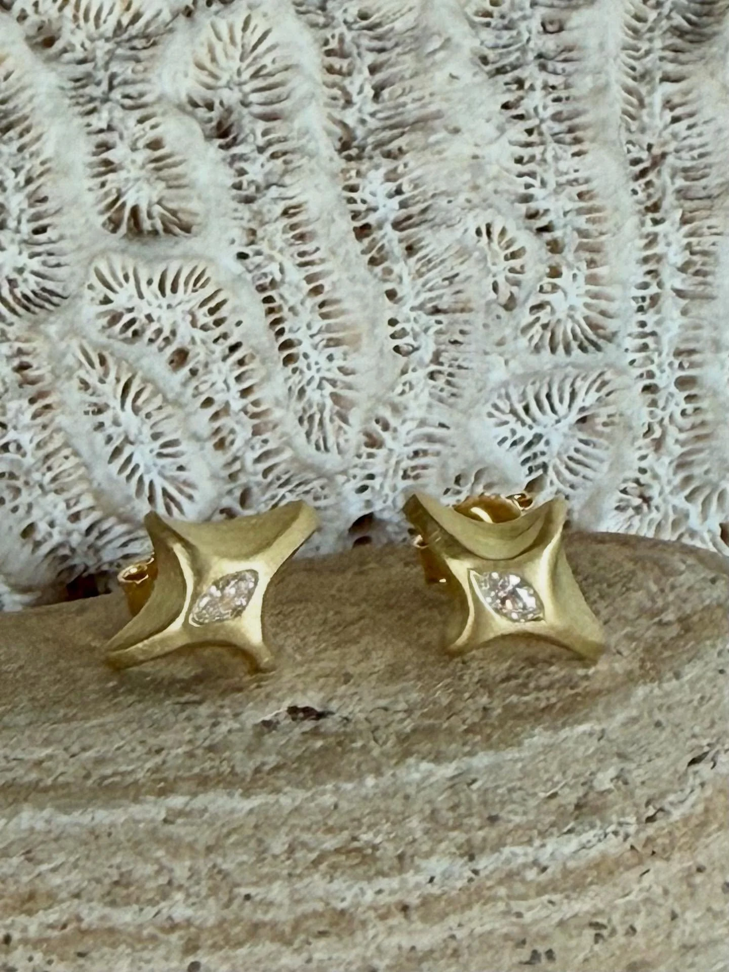 North Star Studs now available in 18k @shibumi_gallery