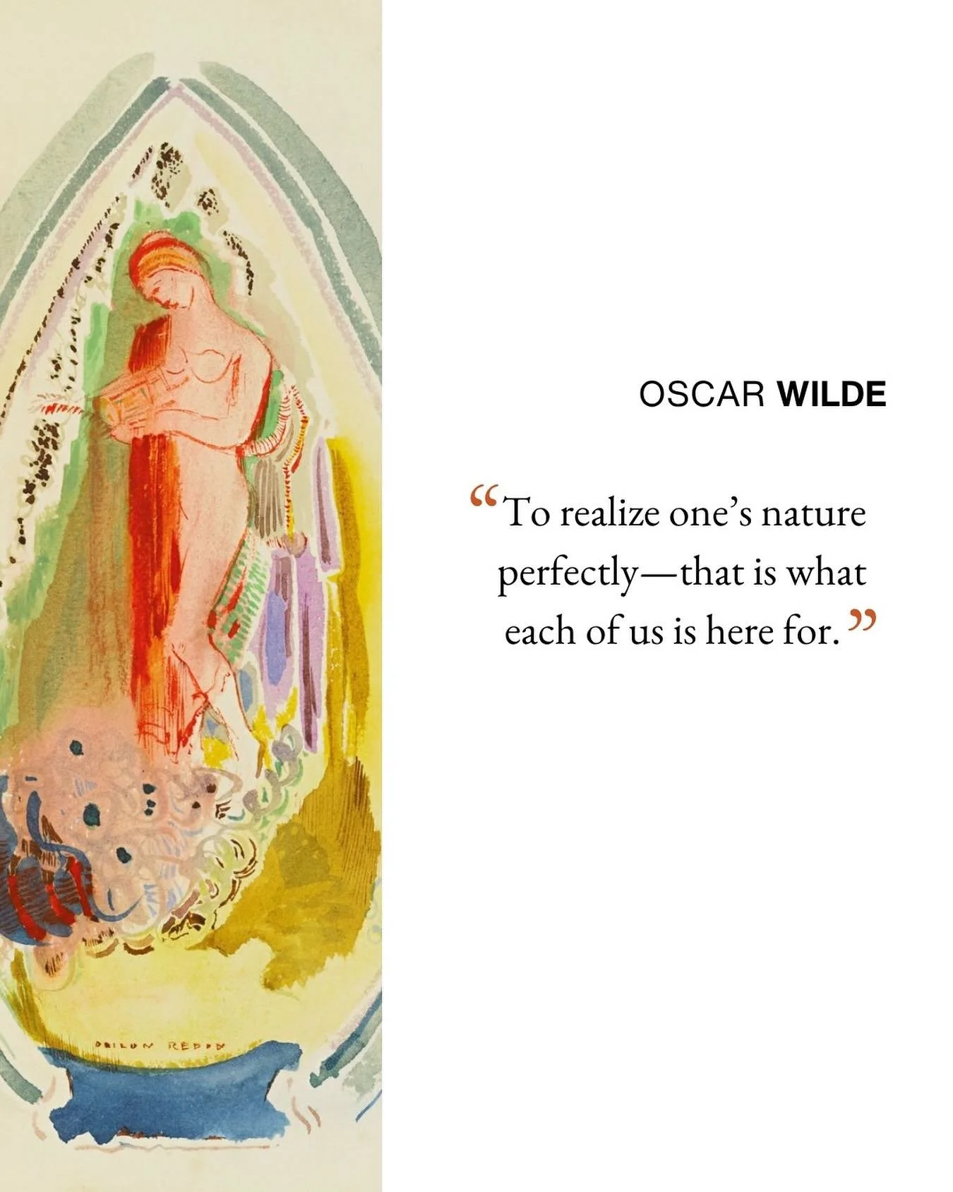 &ldquo;To realize one&rsquo;s nature perfectly&mdash;that is what each of us is here for.&rdquo; &mdash;Oscar Wilde

#authenticity #creativity #oscarwilde #quotes #psychology #philosophy