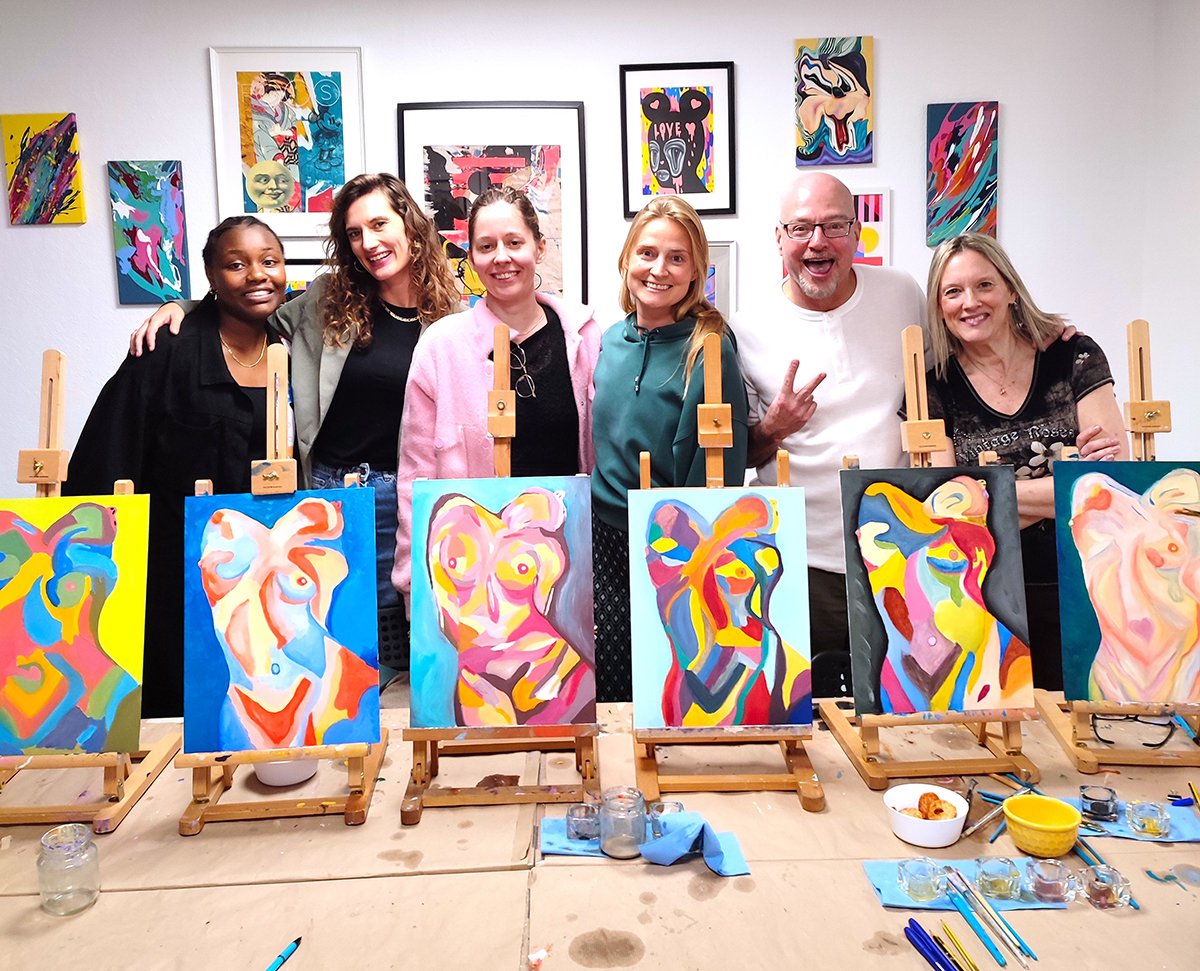 Paint and sip in Lisbon