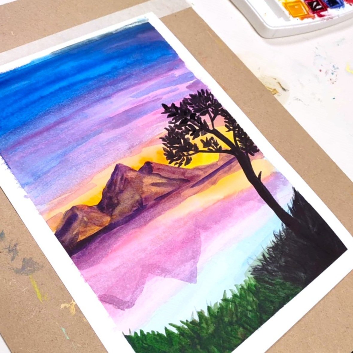aulas de pintura em lisboa, Easy WATERCOLOR, Art Classes in Lisbon, Meet Art Studio, ART Workshops lisbon