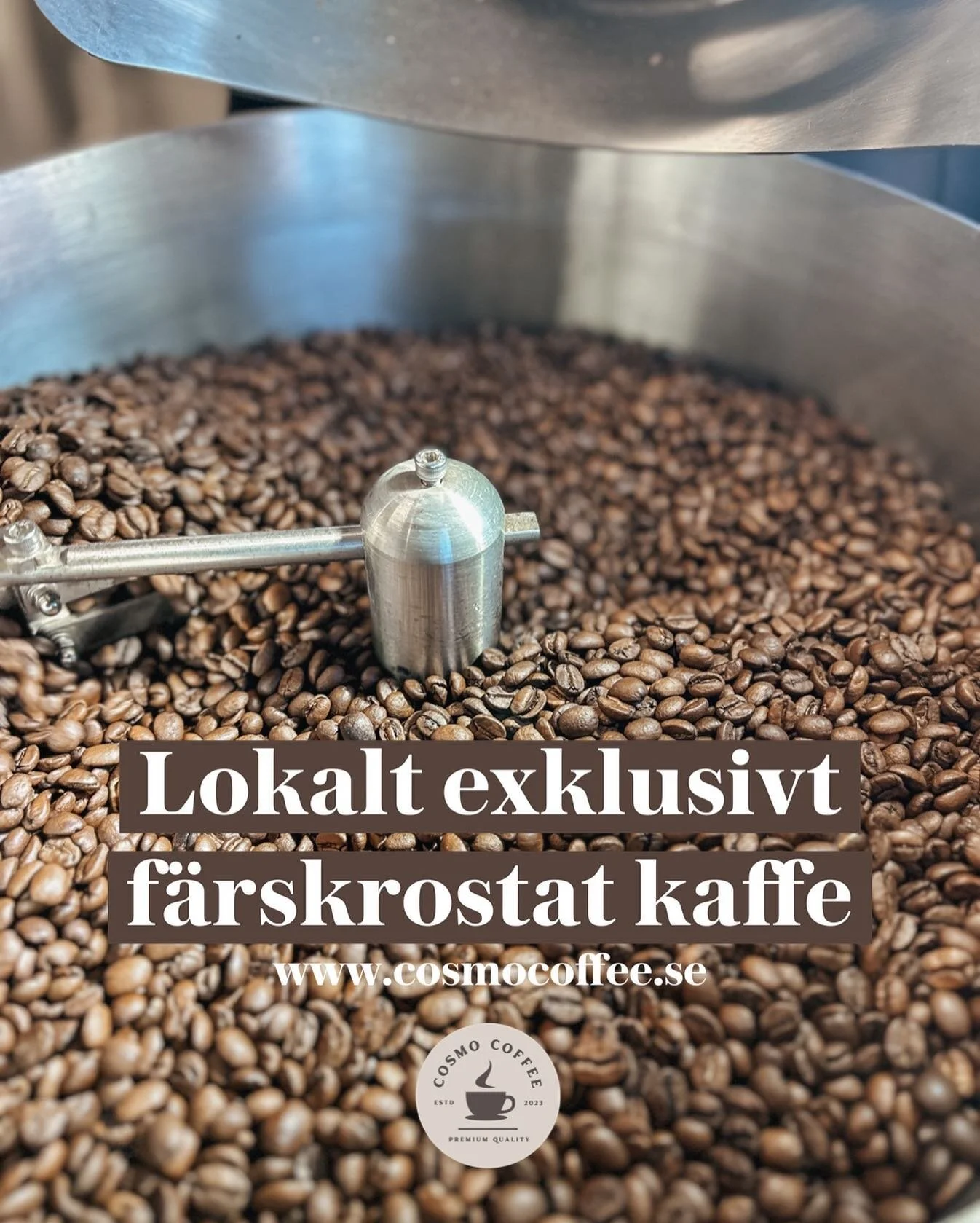Lokalt exklusivt f&auml;rskrostat kaffe fr&aring;n T&auml;by! 100% Arabica samt ekologiskt ☕️

Best&auml;ll p&aring; www.cosmocoffee.se