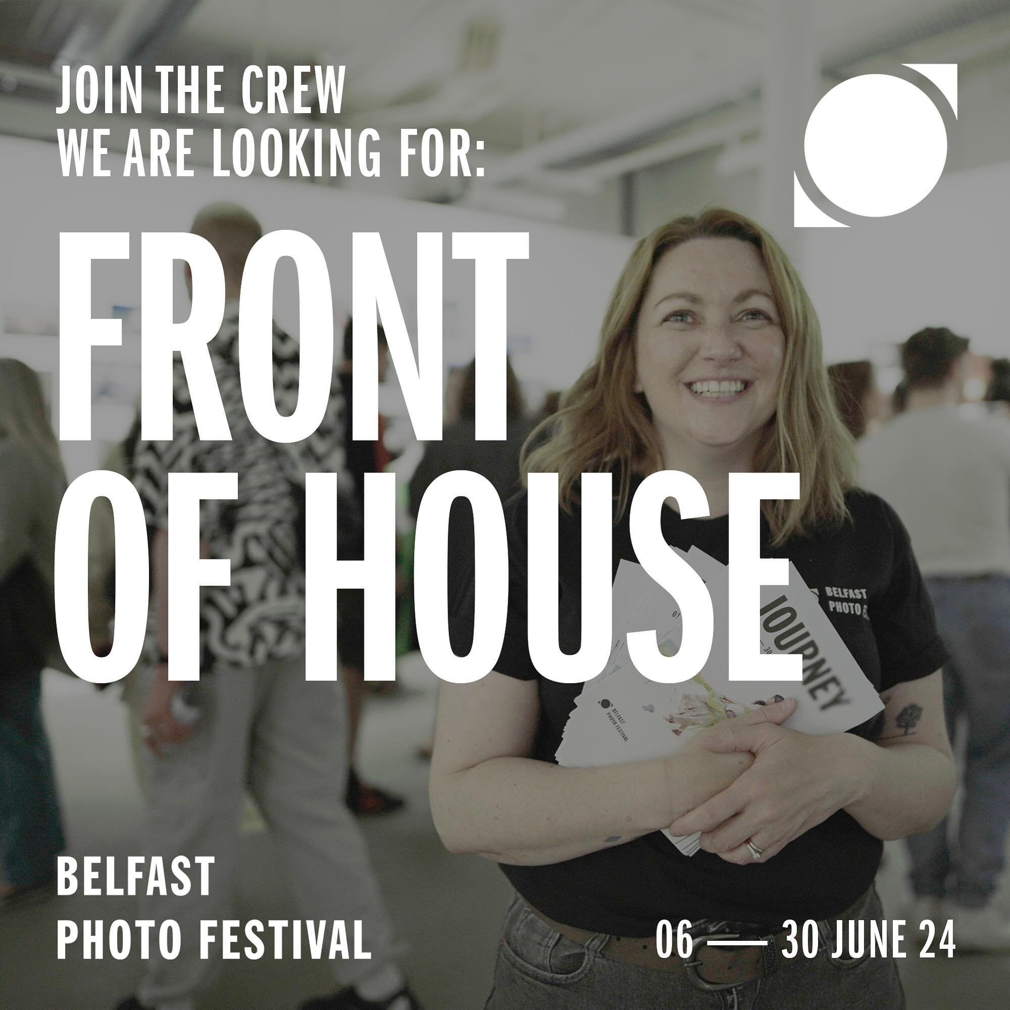 OPPORTUNITY - FRONT OF HOUSE STAFF

DEADLINE: Fri 17th May 2024

Apply: Link in bio!

Don&rsquo;t miss this exciting opportunity to join our front of house team for Belfast Photo Festival!

We&rsquo;re looking for passionate individuals to create an 