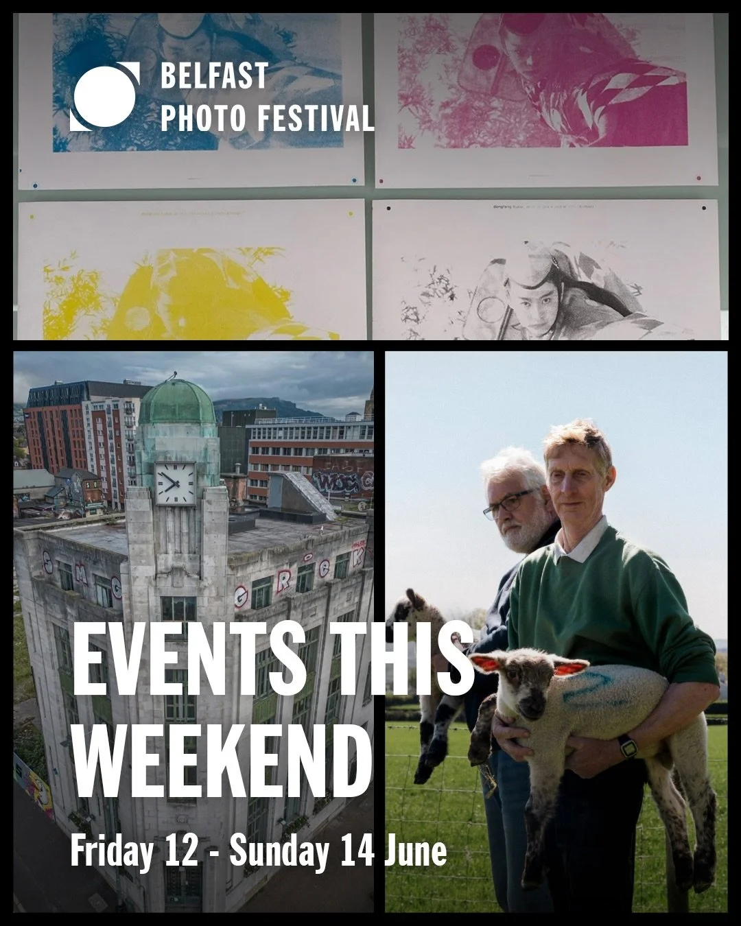 EVENTS THIS WEEKEND
Belfast Photo Festival continues this weekend, across the city and beyond:

🐑 Exploring Antrim and Newtownabbey with Photography | Friday 12 - Sunday 14 June | 11am, 1pm and 3pm | Home and Garden Show Ireland, Antrim Castle Garde