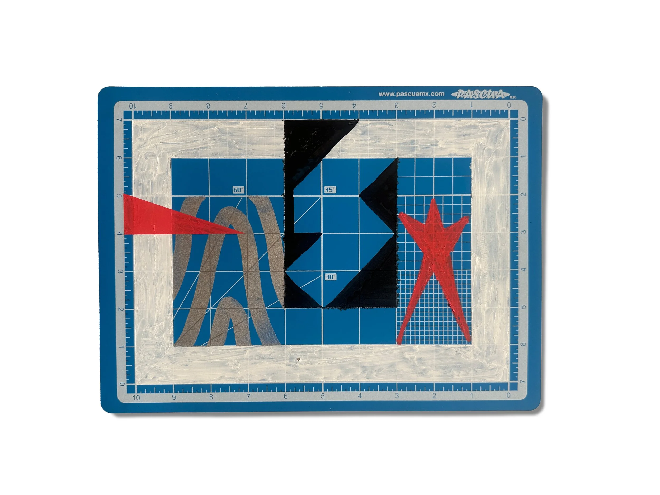 Shape Study on Cutting Board 02
9 x 12"
Solid Marker, Krink, On Cutting board
2025