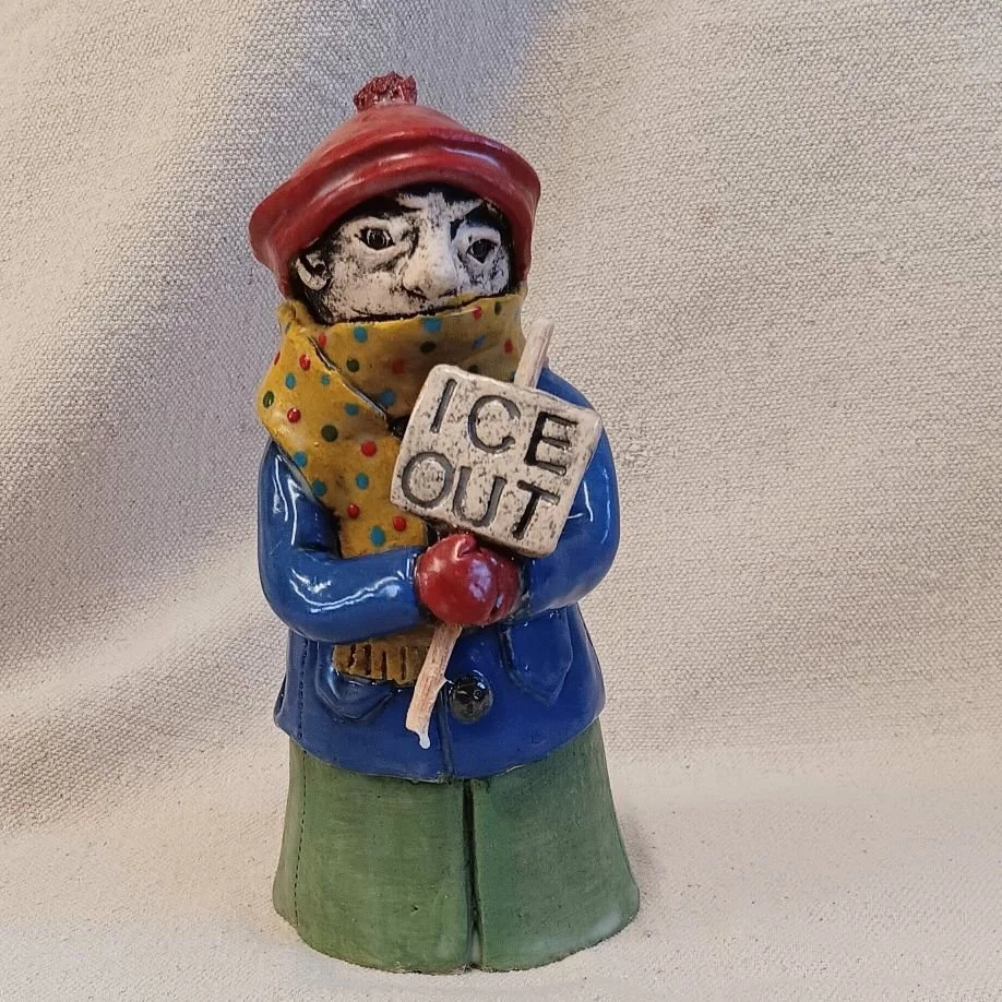 |SOLD| Minneapolis protester 1, white earthenware clay, fired to cone 05