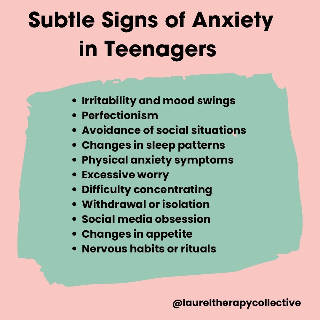 Anxiety in teens can present slightly differently than in adults. Here are some sneaky signs that anxiety may be present in your teen&rsquo;s life! 

#anxiety #teenanxiety #teenanxietyawareness #anxietysupport