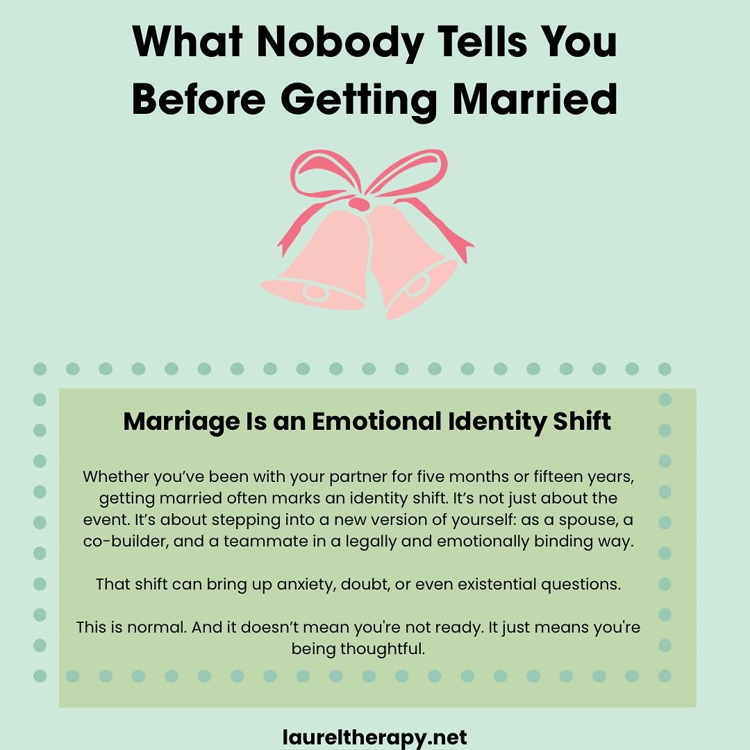 &ldquo;Who am I becoming?&rdquo;, &ldquo;What does this mean for my independence?&rdquo; These are just some of the reflective questions we may ask ourselves before marriage. This is normal and a part of the emotional complexity that comes with a maj