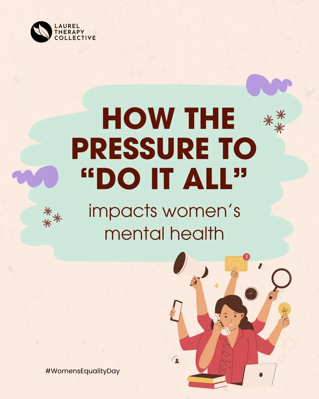 Let&rsquo;s talk about how the pressure to &ldquo;do it all&rdquo; impacts women&rsquo;s mental health. 💭

This Women&rsquo;s Equality Day, we&rsquo;re reminded that the fight for equality isn&rsquo;t just about rights, it&rsquo;s also about rest, m