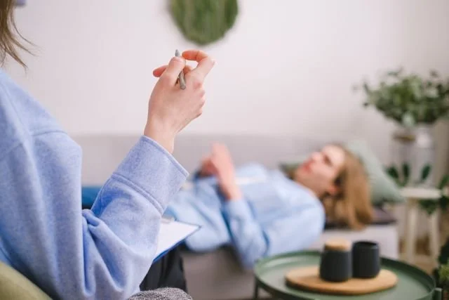 Person in a calm therapy session representing the value of long-term holistic therapy support in California