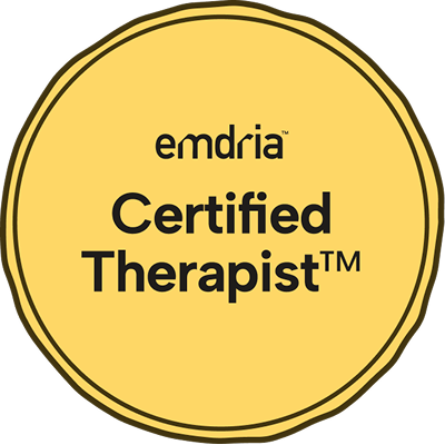 EMDRIA member EMDR therapist badge