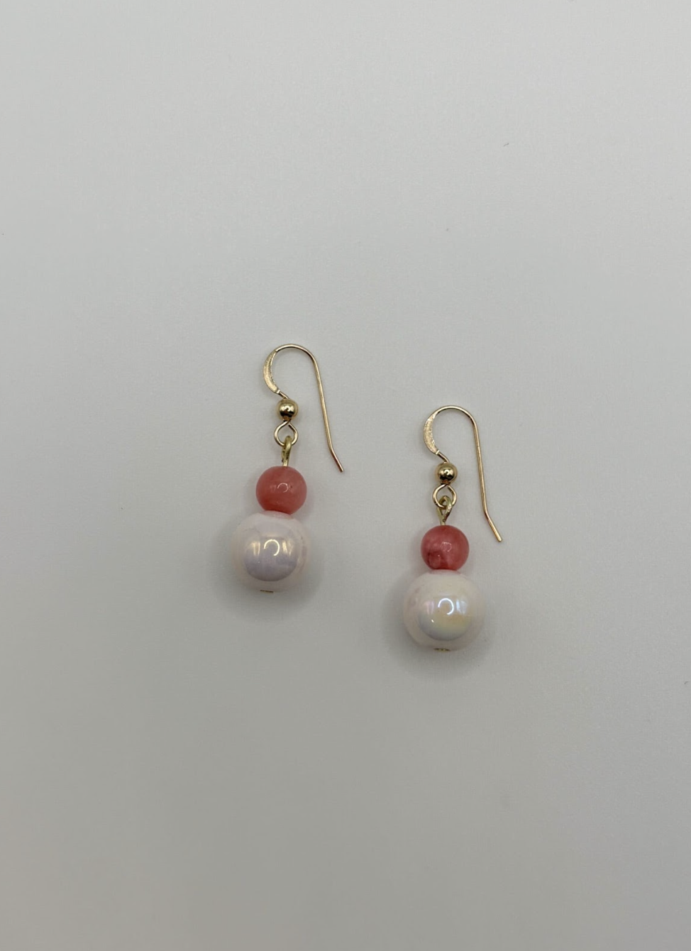 Pearly Pink Earrings