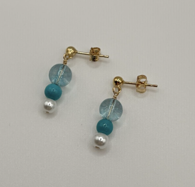 Bubbly Blue Earrings