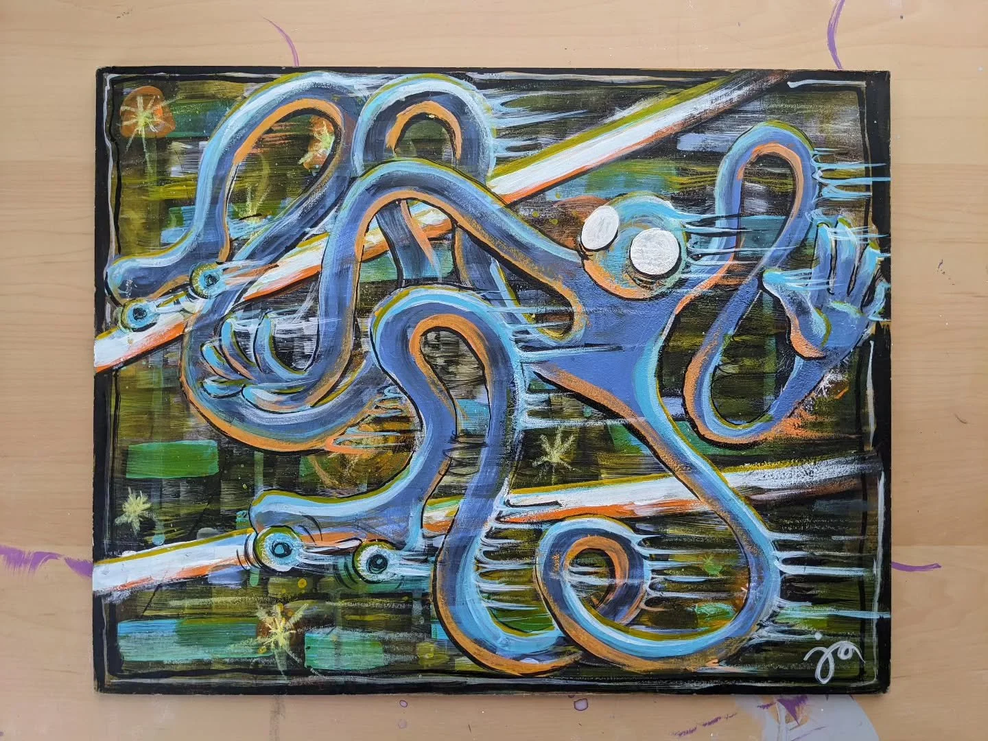 Sensaci&oacute;n, 2023
Acrylic on MDF panel
14 in x 11in

((Available for purchase. DM or email meeeee))

I cannot believe that I haven't shared this on IG yet! I painted this piece live at Quadtoberfest back in 2023. This painting is inspired by the