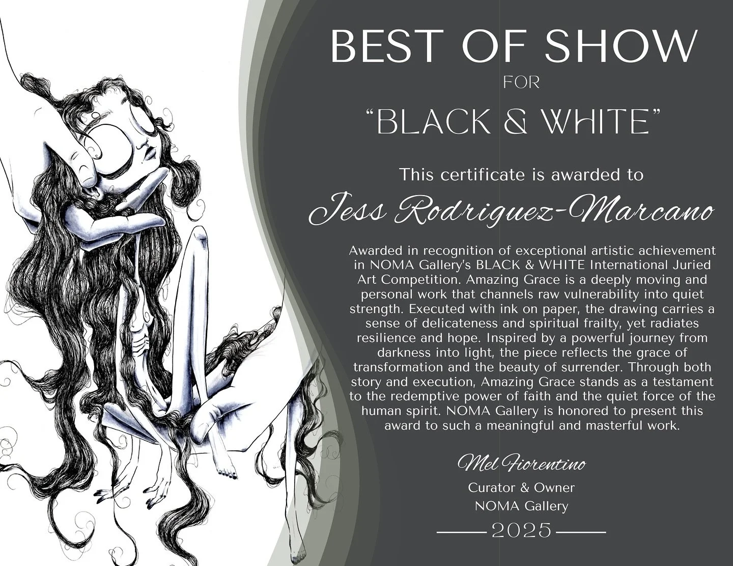 Thank you @nomagalleryocala and everyone who voted for this piece in the recent online &ldquo;Black and White&rdquo; competition. It&rsquo;s always so fulfilling to know that something I made can resonate so well with others. Life is messy, but none 