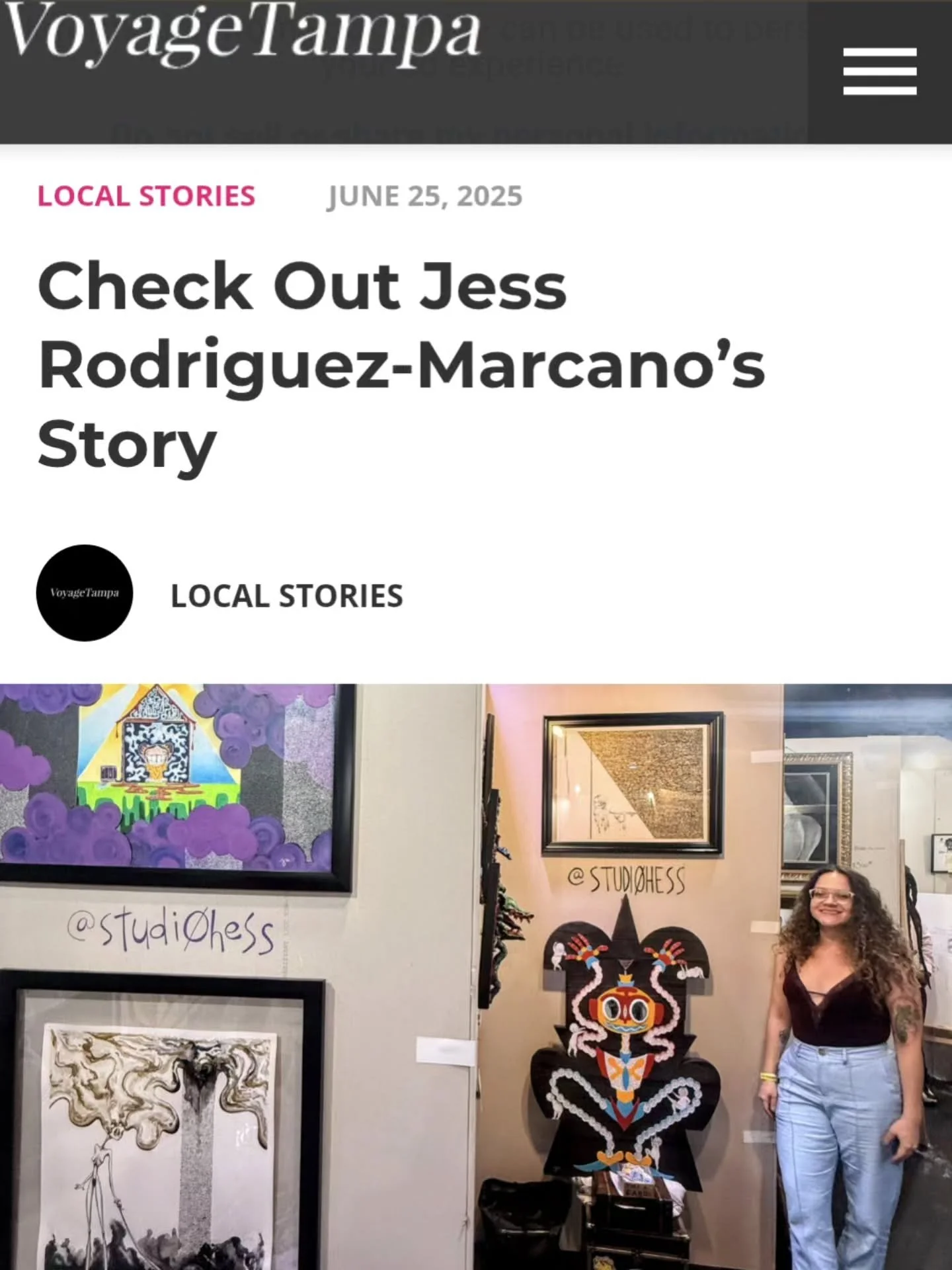 Wowowowowoww I have a published interview on @voyagetampamag !!!
The link to the full interview is in my bio/linktree.
This was a cool thing to do because I also got the chance to recommend other artists for them to interview. I hope to see them in t