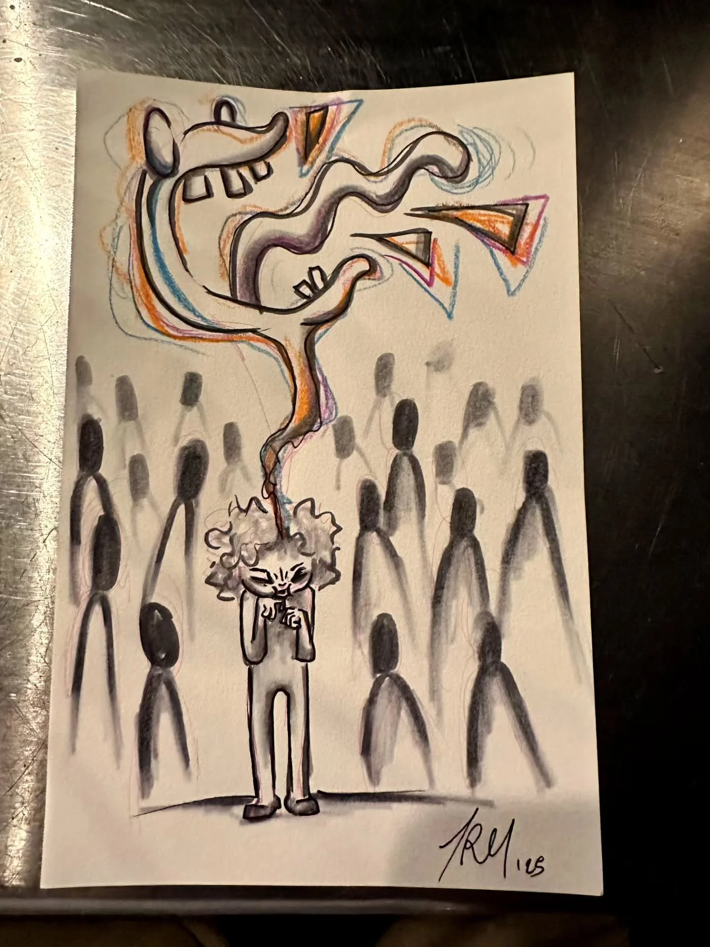 This is an emotion portrait that I drew for someone last year. I feel it.

2026 has been nothing short of a tumultuous and chaotic time so far. The world is on fire, innocent people are suffering, and things are generally very not okay. A lot of very