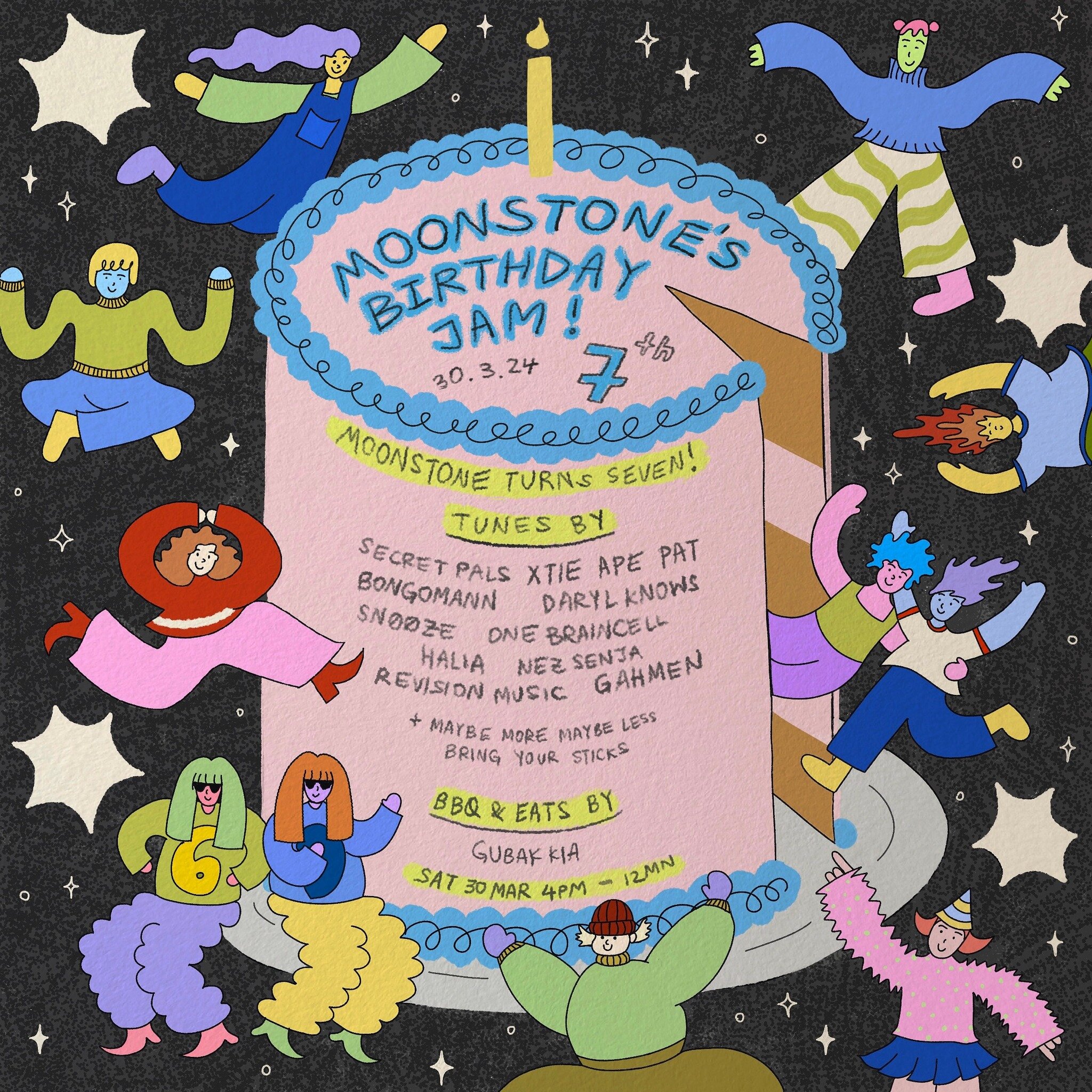 It&rsquo;s MOONSTONE&rsquo;s 7th birthday and you&rsquo;re invited!!! 🎂

We can&rsquo;t believe it&rsquo;s already been 7 years. We would like to thank everyone for being a part of our wonderful collective of people and personalities over all these 