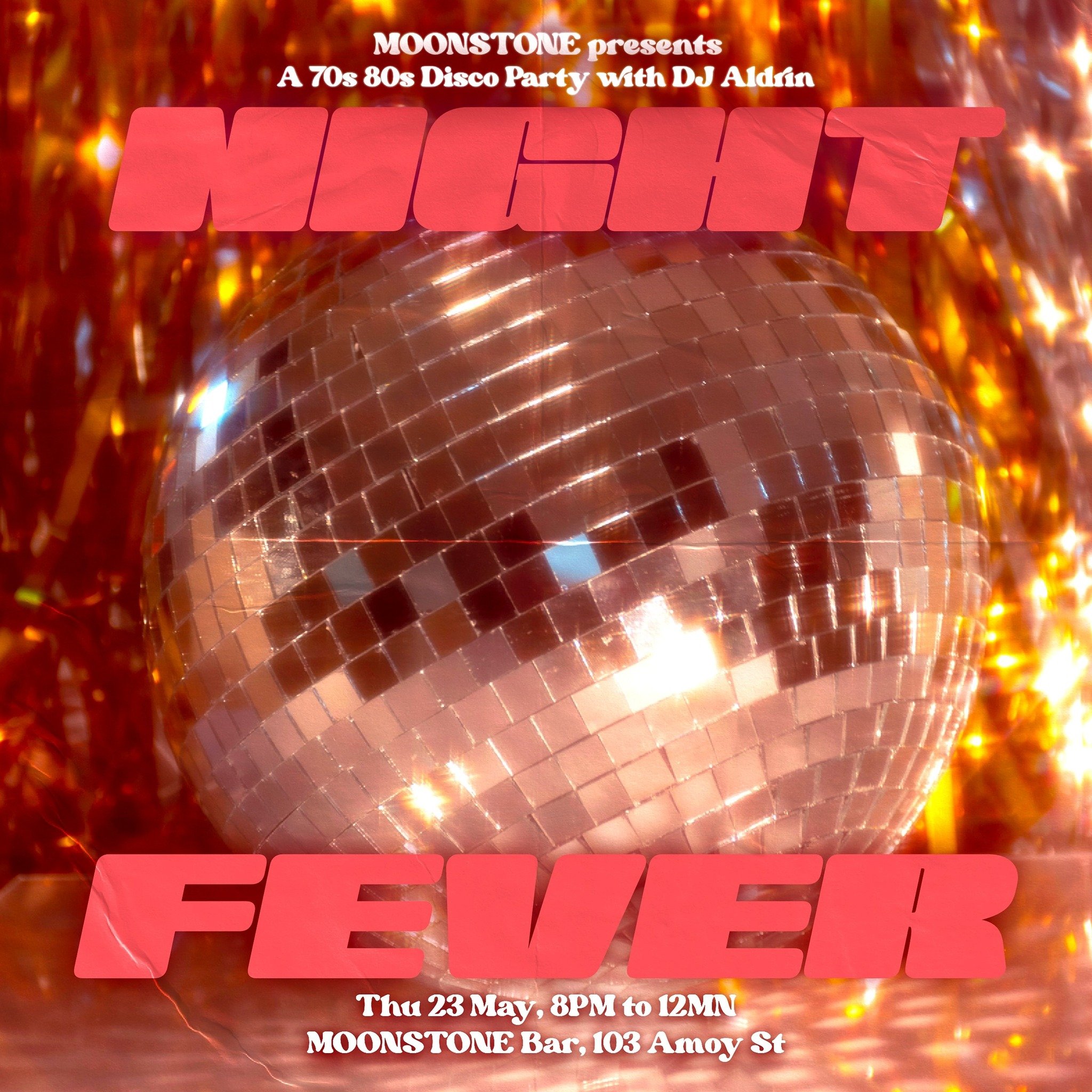 At first we were afraid and petrified, thinking how we could live without Disco Nights by our sides&hellip; but we&rsquo;re fretting no more cus Night Fever is back next Thursday with Aldrin bringing us disco hits from across the 70s and 80s!

Boogie