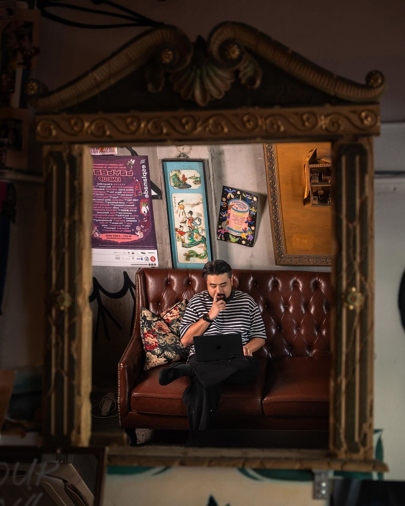 #thingsaroundmoonstone: The Mirror By The Door.

This mirror&rsquo;s been with us since the original 21Moonstone. Made the move to Amoy, saw a few faces come and go, and almost went home with Farid (still pending).It&rsquo;s seen late nights, early m