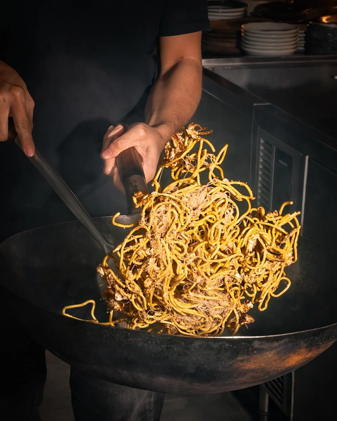 Meet Xian Loong, our newest kitchen hire.
High heat, steady hands, no shortcuts.
That depth and smokiness in our stir-fries?
That&rsquo;s wok hei, done properly.