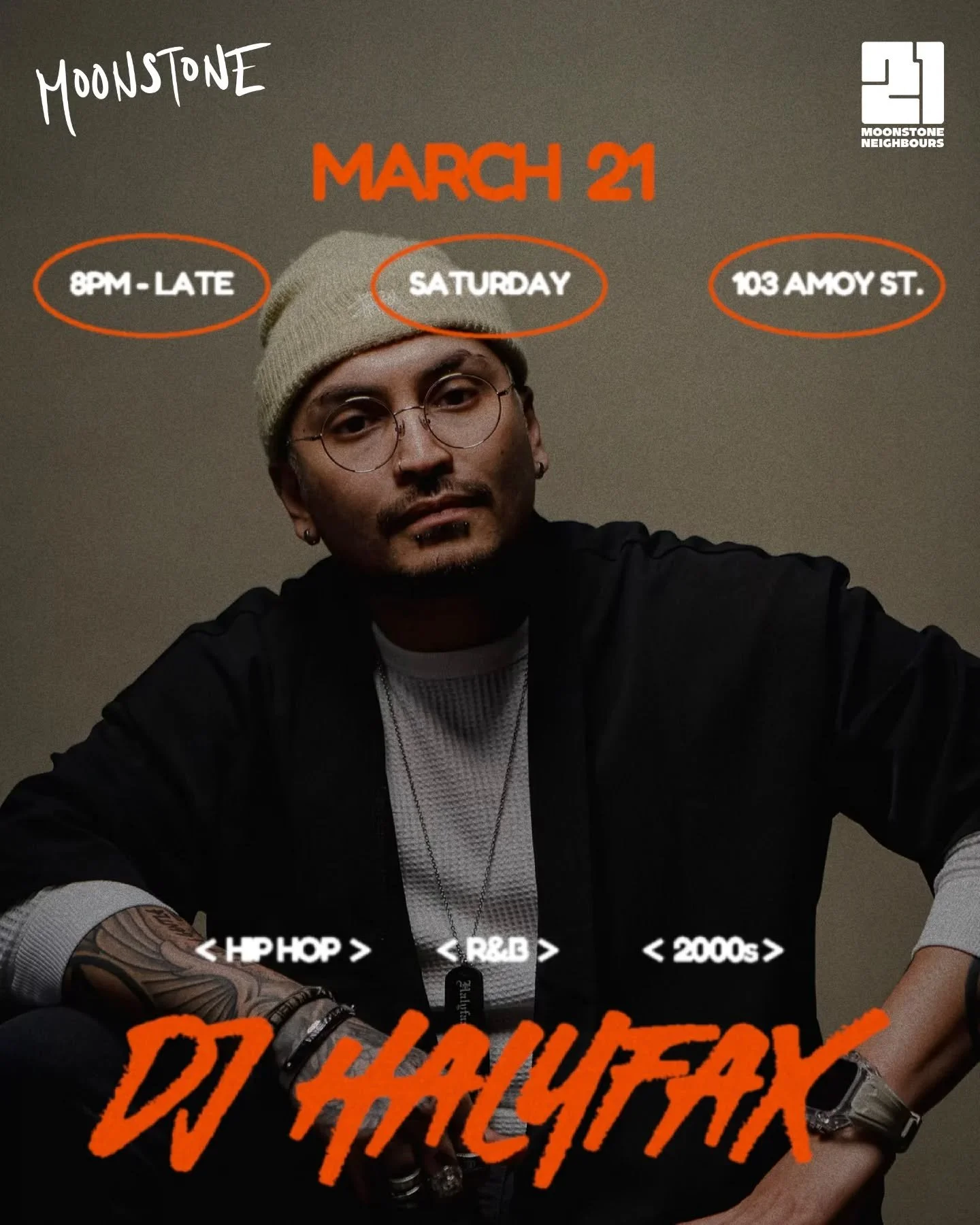 Moonstone&rsquo;s getting a little out of hand this Saturday (in the best way).

DJ @djhalyfax on deck &mdash; starting you off with hip-hop &amp; R&amp;B, then sliding into afro beats, amapiano and afro house that just makes you move whether you pla