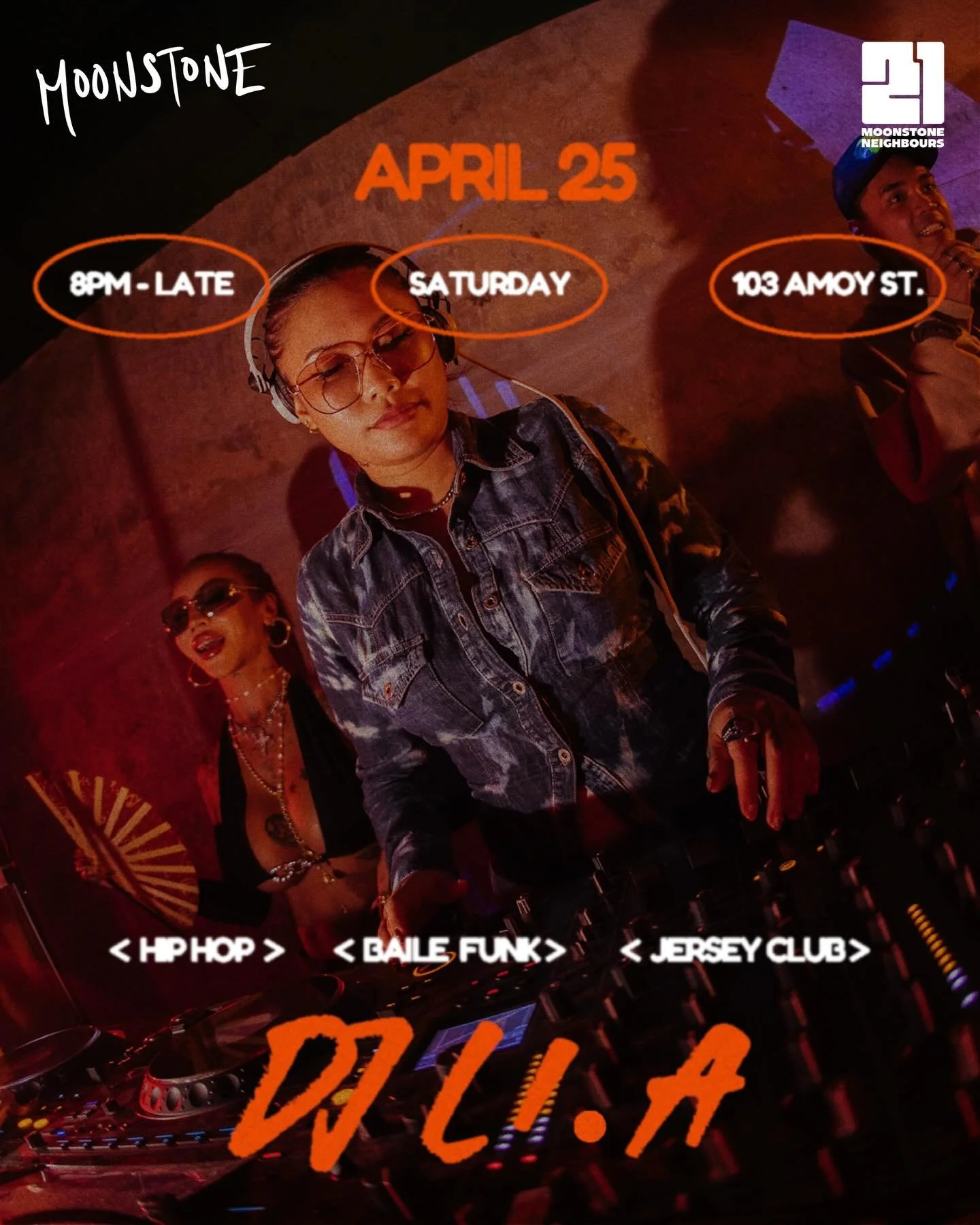 No need to say much. Just come by

LI.A on deck, ten years in and still making it feel fresh. Hip hop, baile funk and jersey club all night, blended smooth, no hard switches, just a steady rise. She knows how to read a room, build it up, then keep it