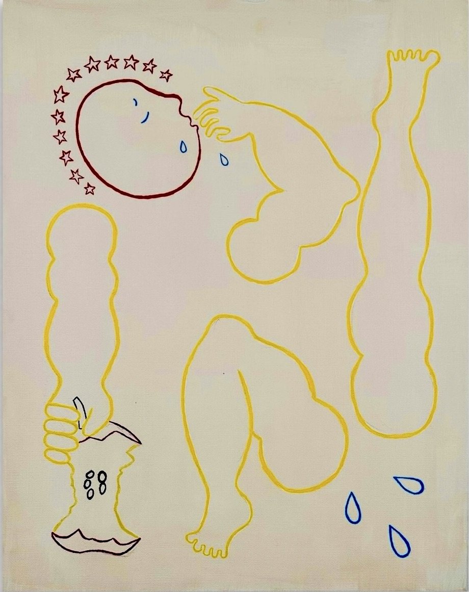 Eve’s indulgence, Acrylic on Canvas, 16x20 inches, 2024