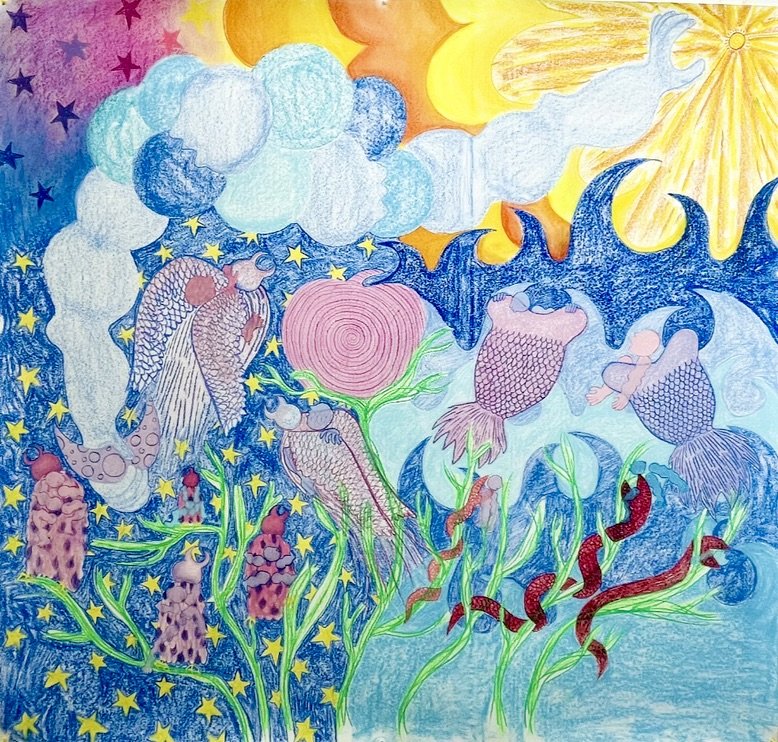The choice, dry pastel on paper, 170x150cm, 2025