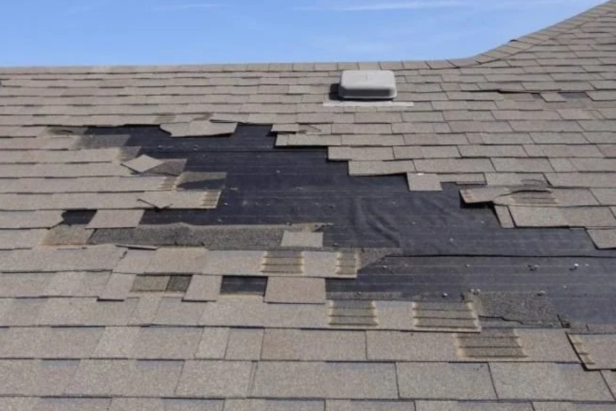 roof damage caused by severe storm and wind in Tennessee