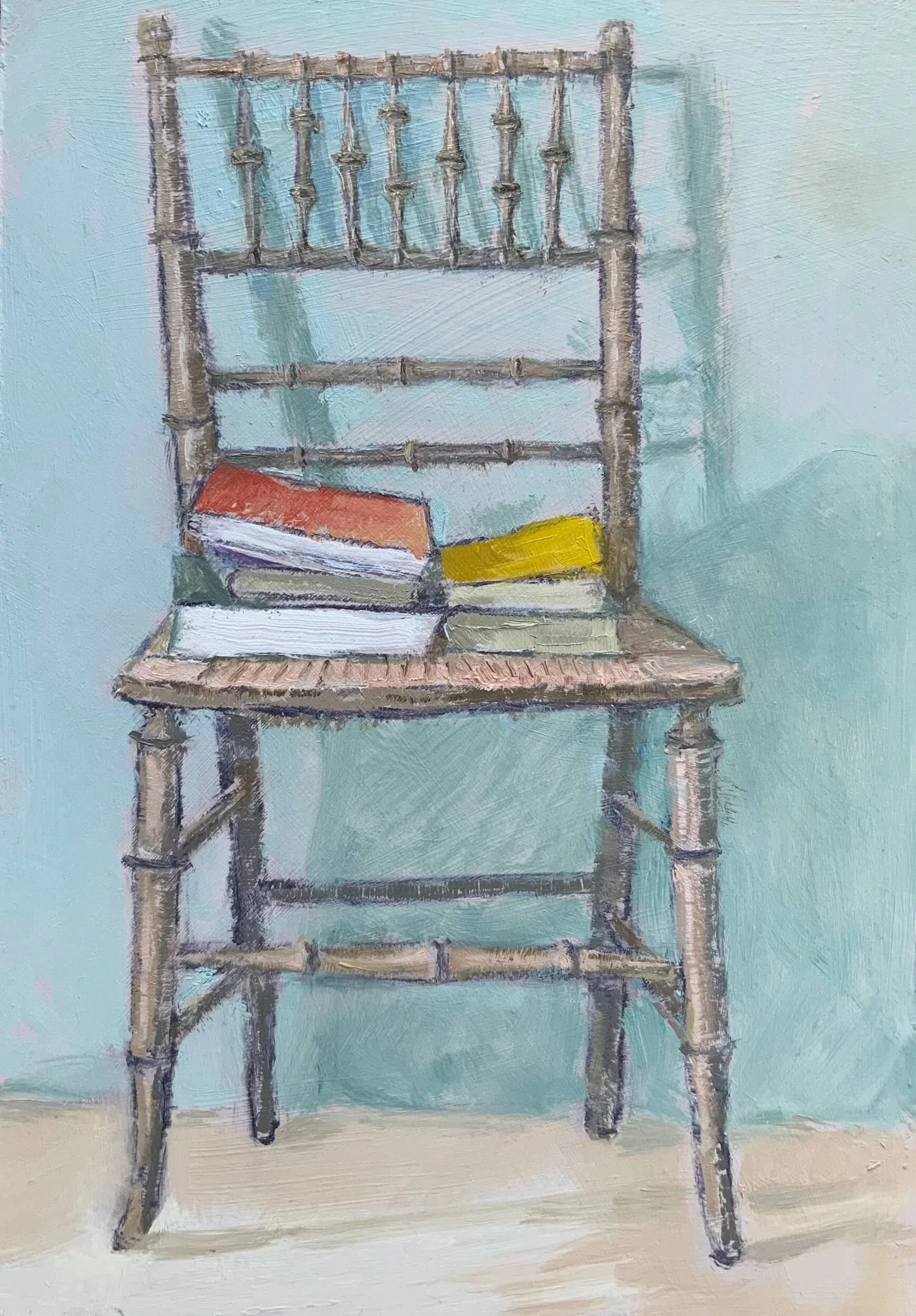 Old Chair with Books - Available £150
(Oil on Board 15 x 21 cm)