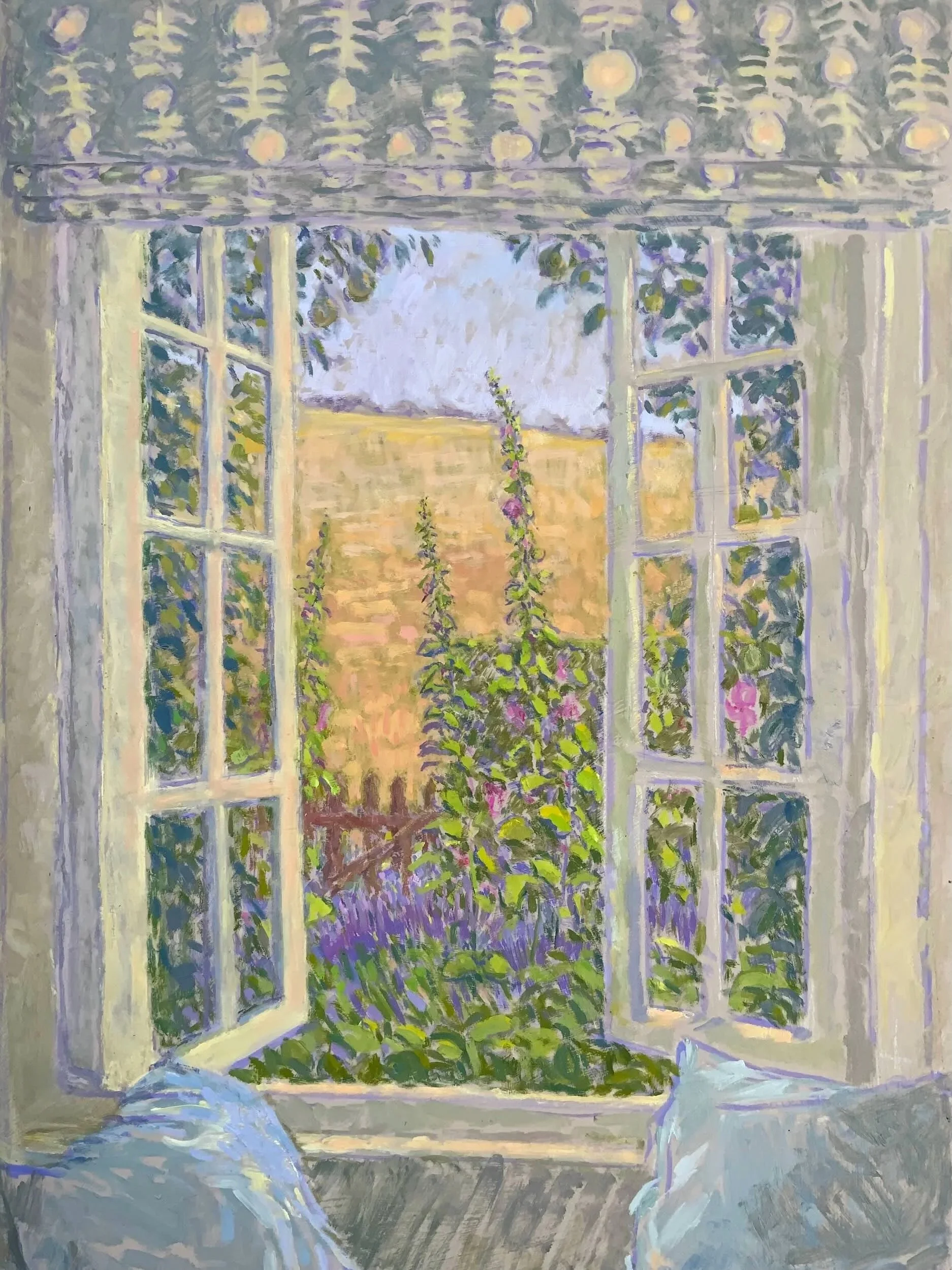 Open Window in Summer - Available £400
(Oil on Board 40 x 55 cm)