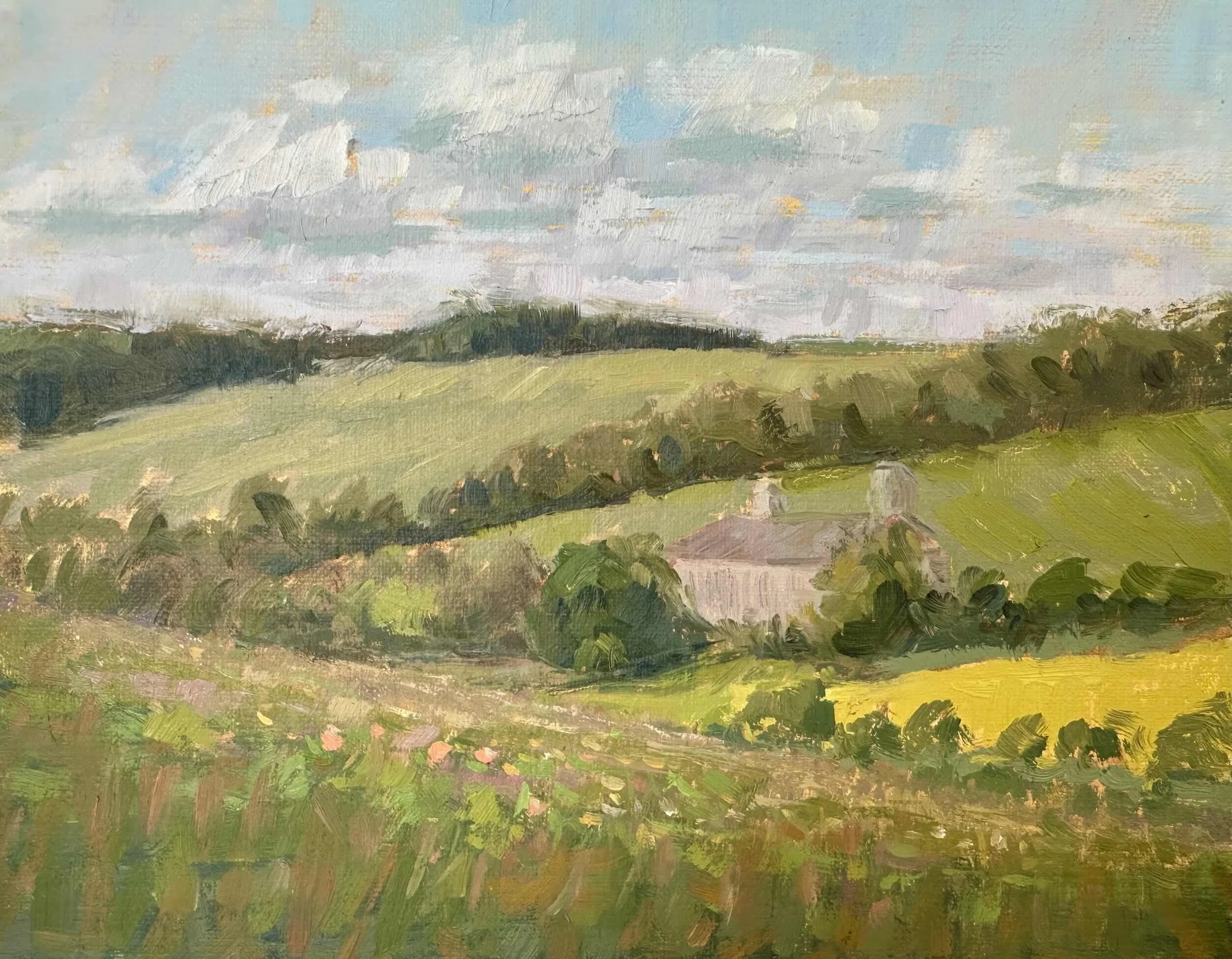 Summer View to drying Barn - *sold*
Oil on canvas board