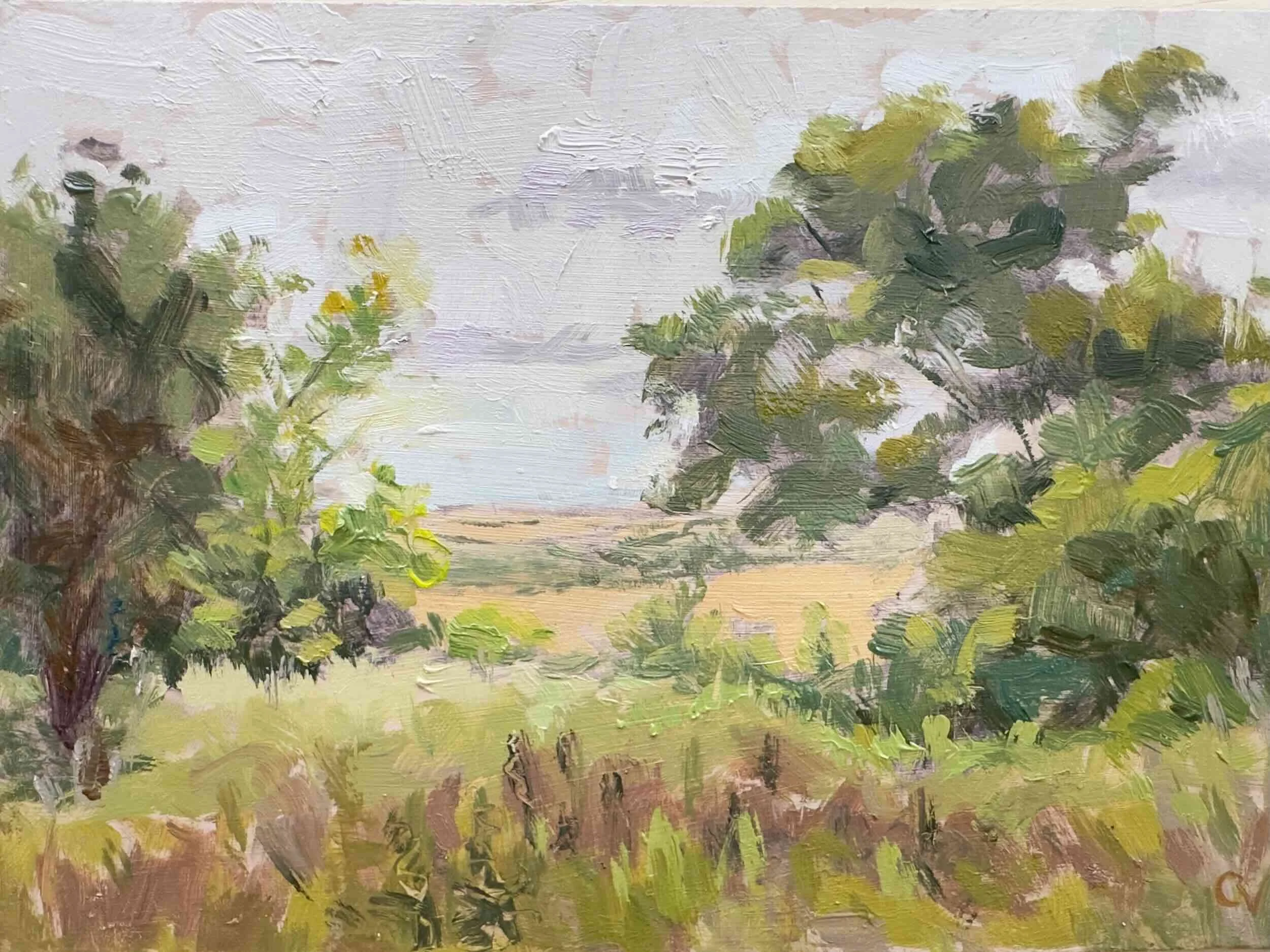 Through Summer Trees - Available £200
(Oil in Board 21 x 15 cm)