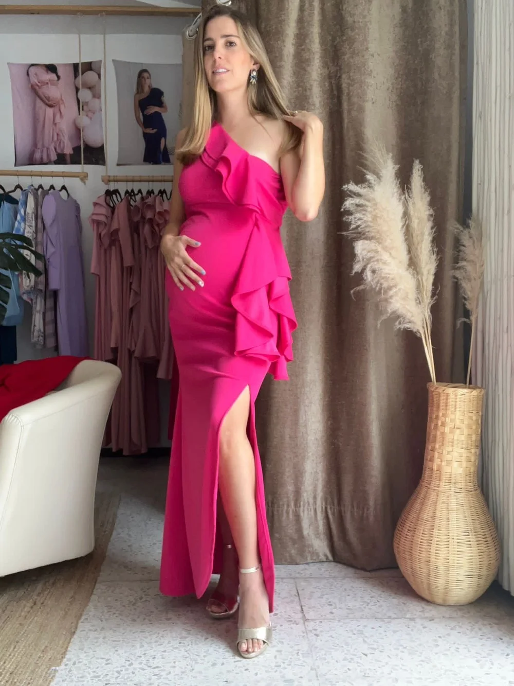 barbie pink maternity dress Alesha Barbie Pink Sweater Dress - DM Exclusive