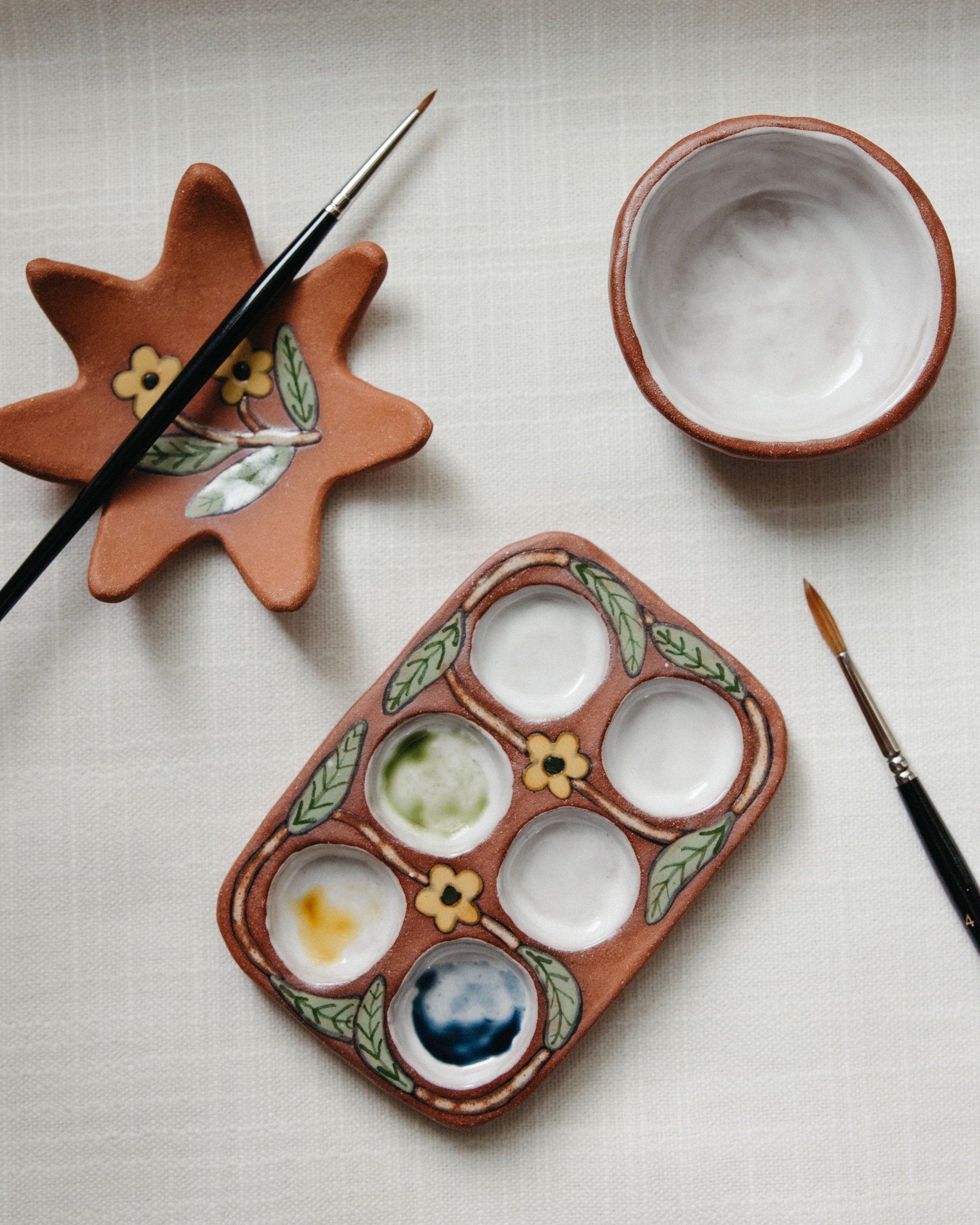 Folk Floral Paint Palette