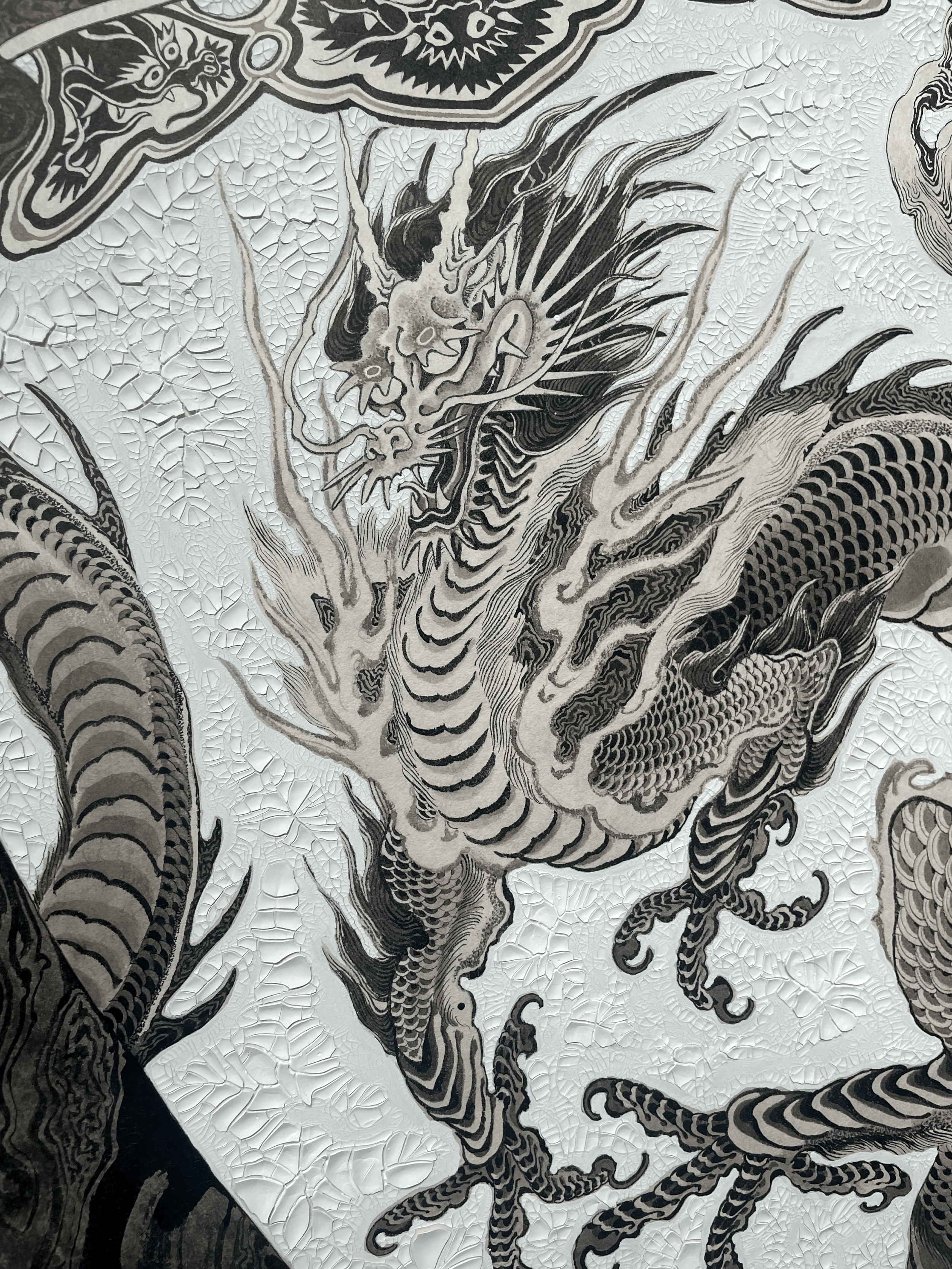 year of the dragon vase print