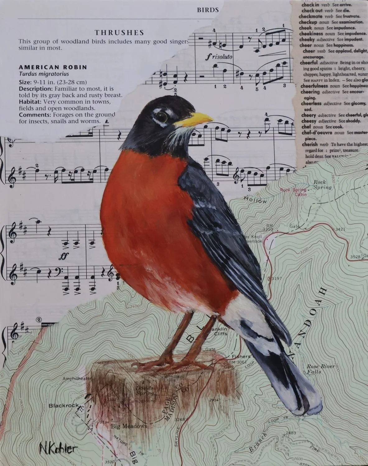 New Beginnings -
Collage and Natural Acrylic on Birch Panel -
10" x 8"