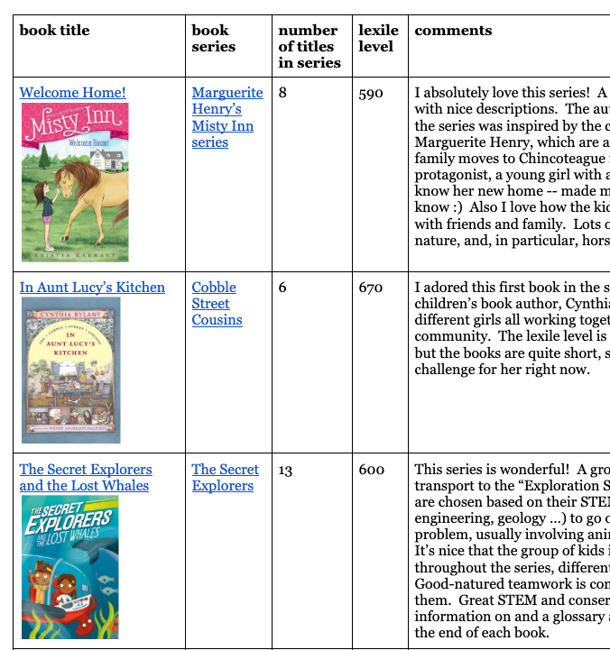 sample curation for a 3rd-grade reader