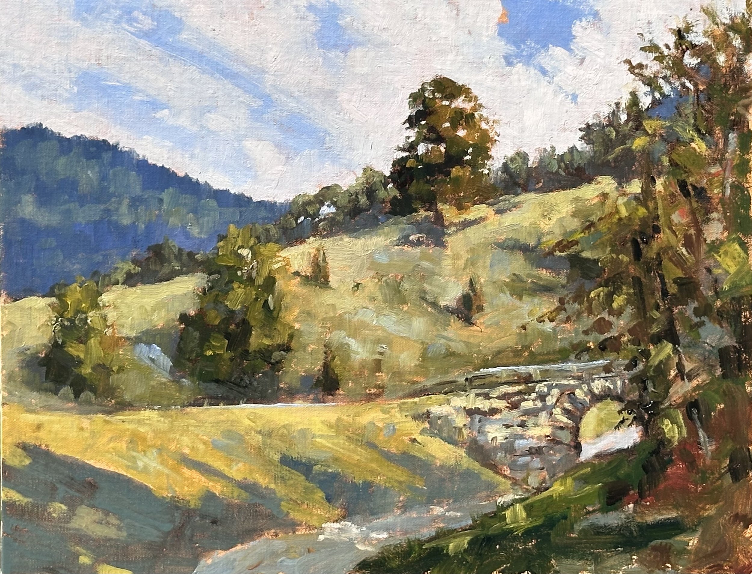 Parkway Overpass, Oil on Linen, 11"x14".
Available at Studio 136 Gallery.