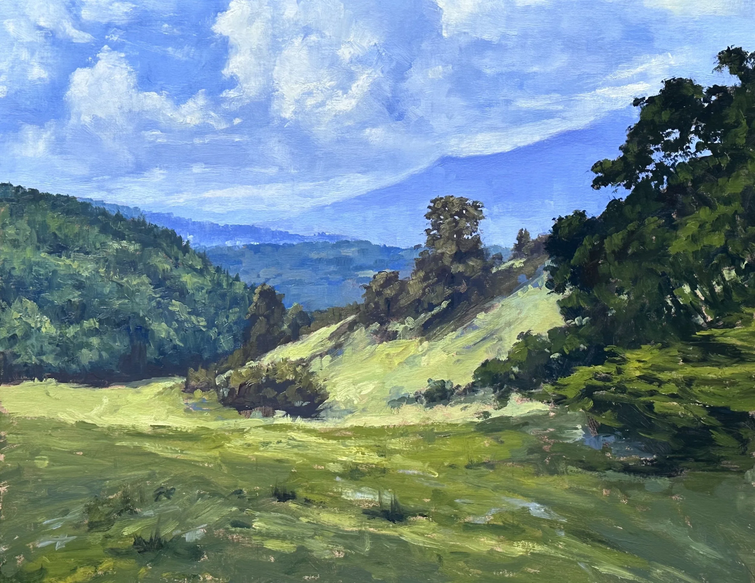Hills of Cone Manor, Oil on Linen, 24"x30", Available at Martin House Gallery.