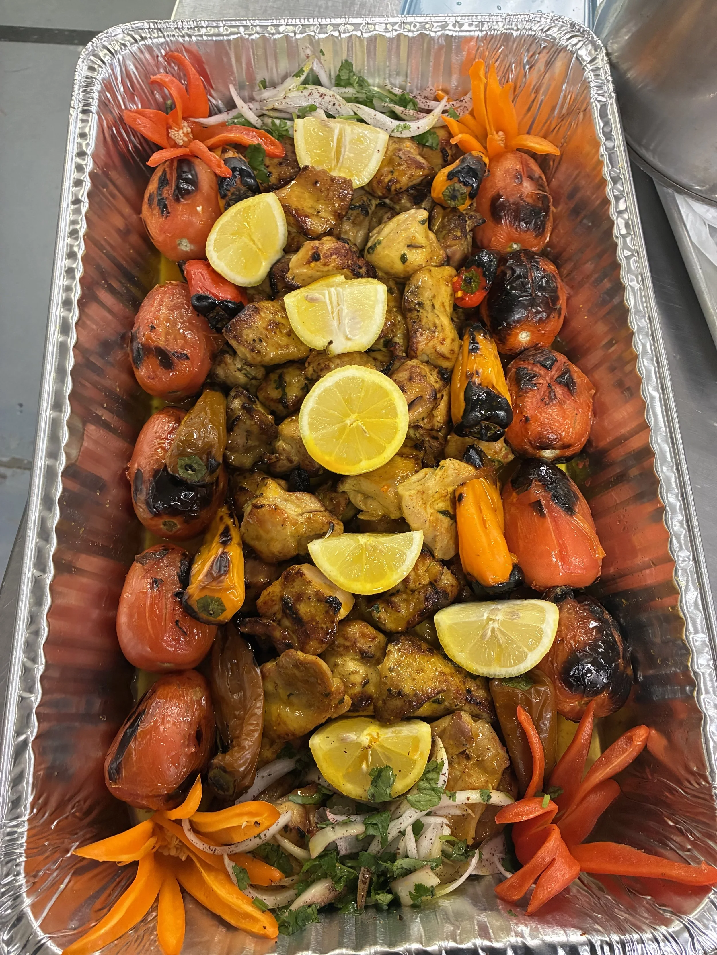 Joojeh Kabob — Saffron Chicken Kabob with Basmati Rice