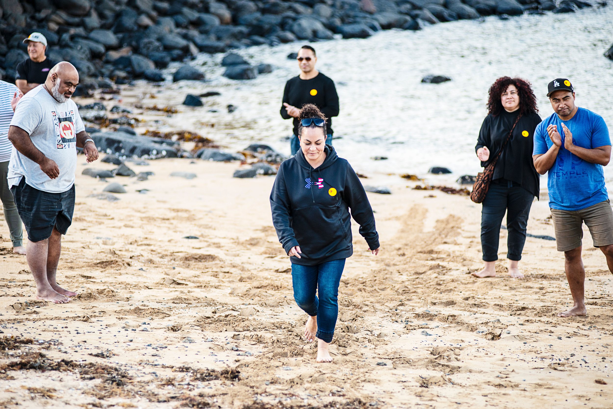 participants on waitangi beach.jpeg