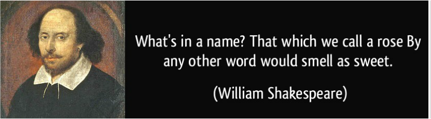 Quote from the play Romeo and Juliet next to image of William Shakespeare