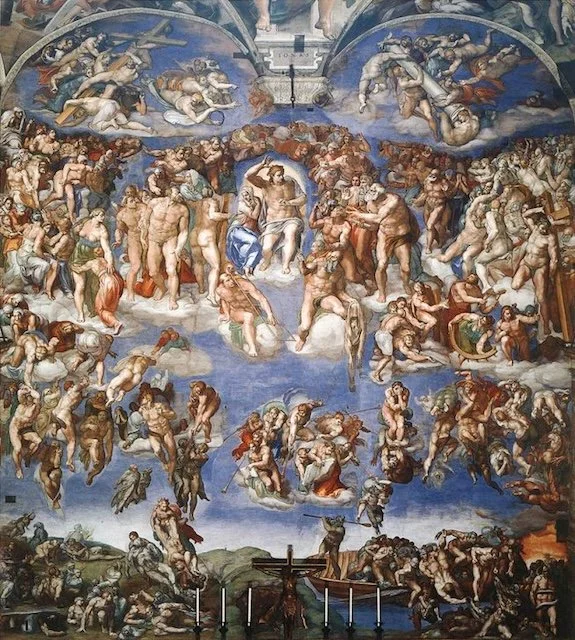 Image of the final judgment of all humanity by Jesus Christ