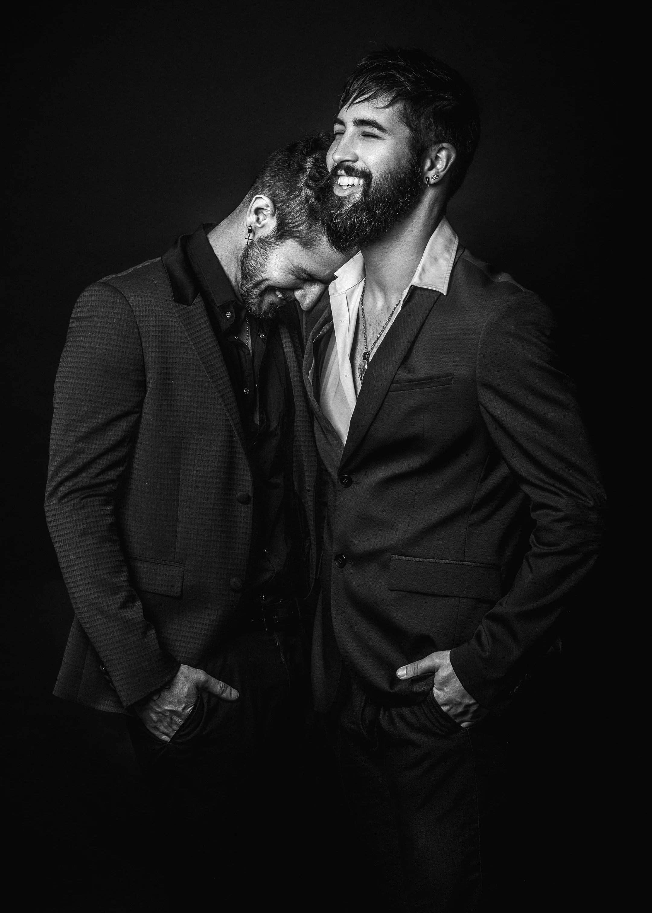 Couples photo session in costume with top hat