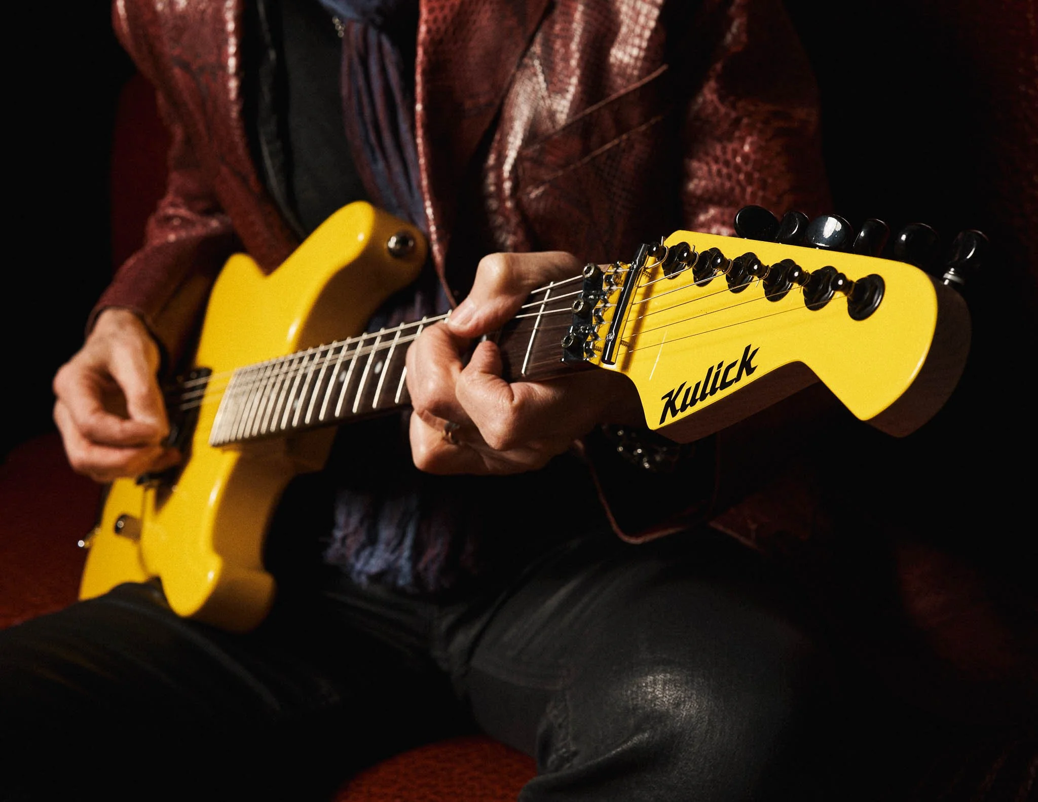 Bruce Kulick guitarist portrait created for KULICK boutique guitar brand announcement and promotion